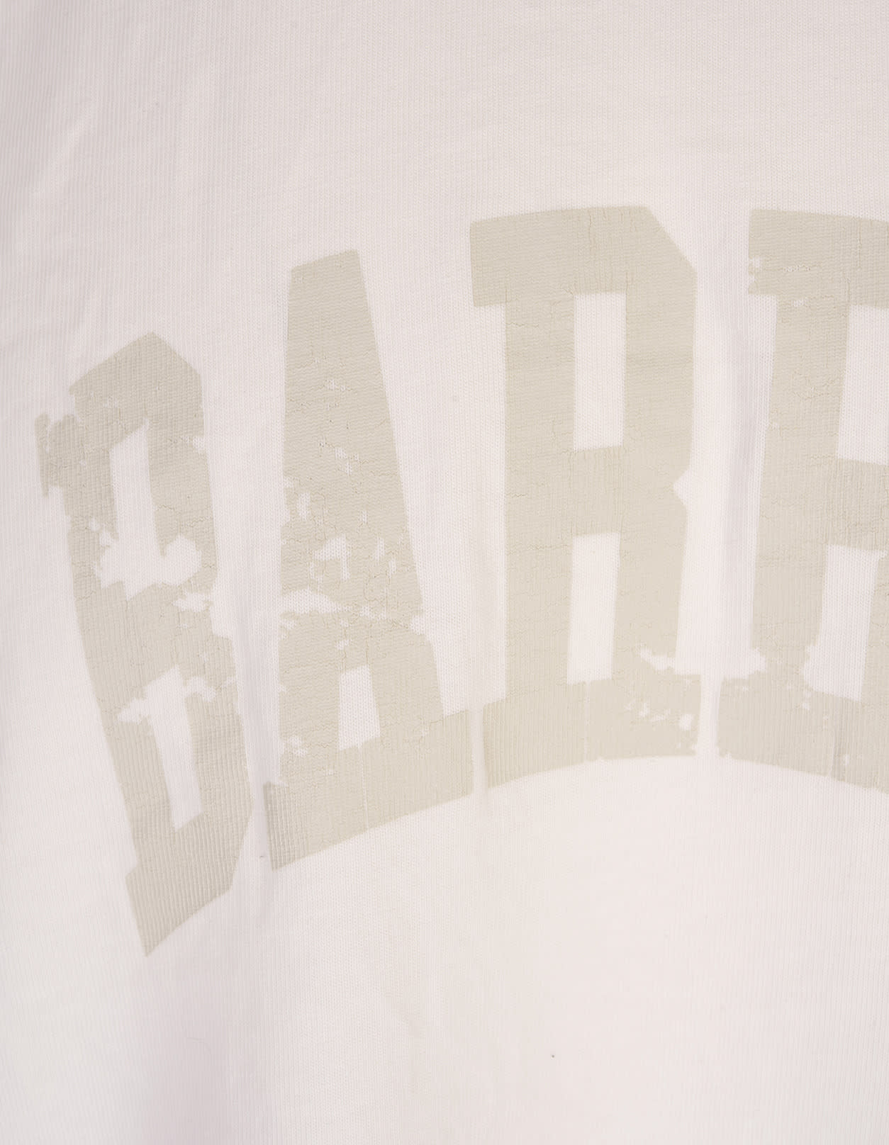 Barrow White T-shirt With Lettering And Graphic Print With Smile In White