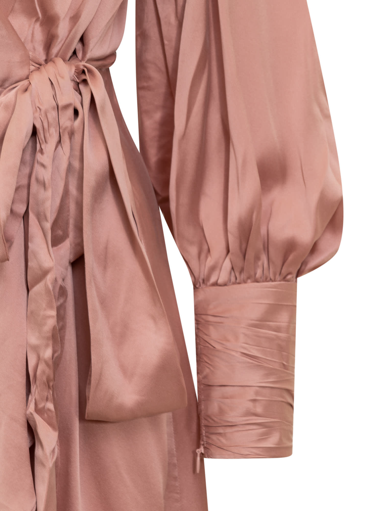 Shop Zimmermann Wrap Dress In Pink