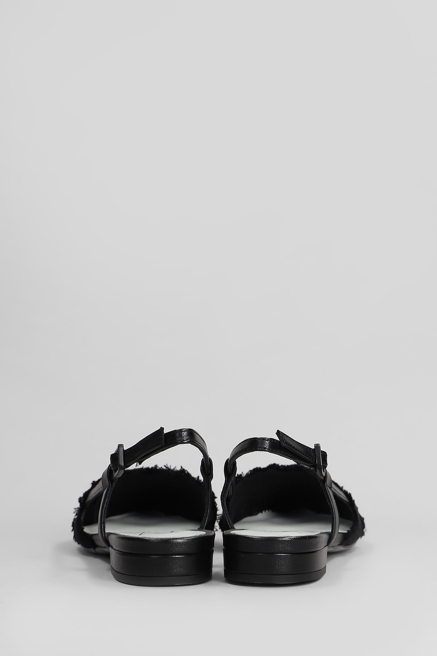 Roberto Festa Verbena Ballet Flats In Black Leather And Fabric In Black