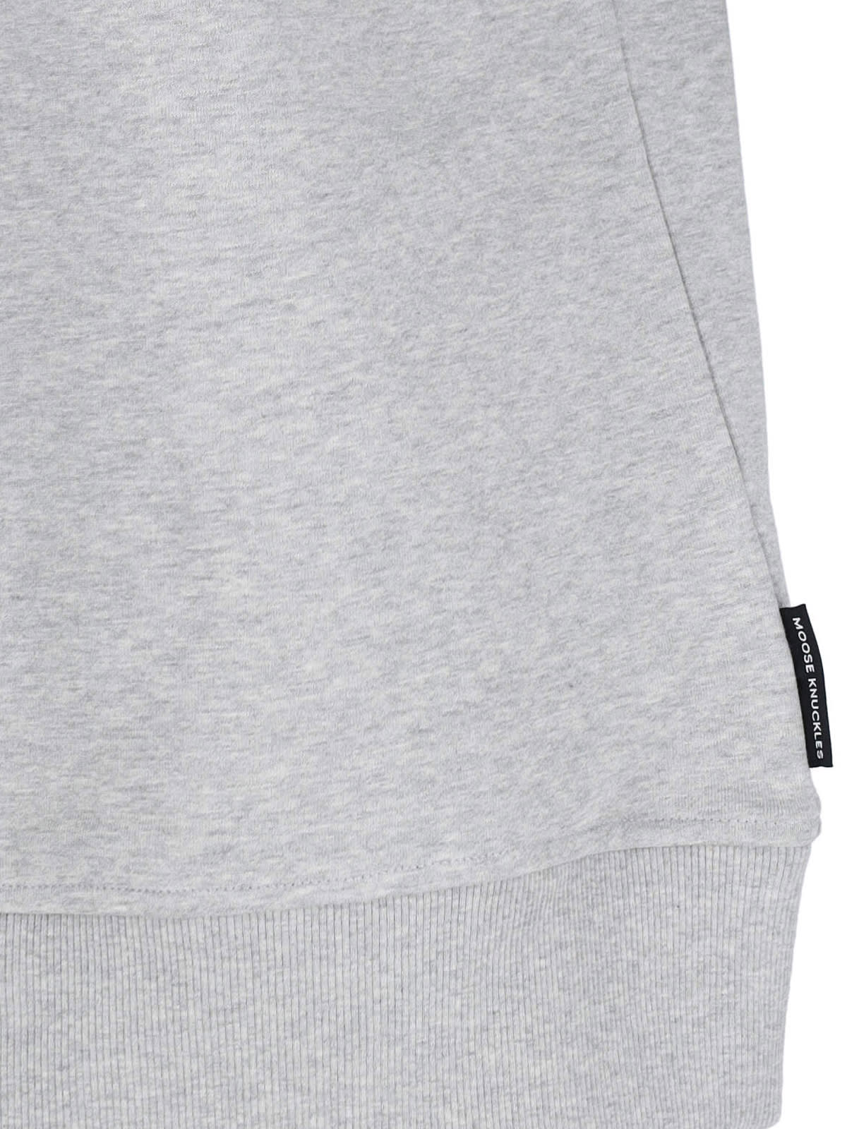 Shop Moose Knuckles Logo Crew Neck Sweatshirt In Gray