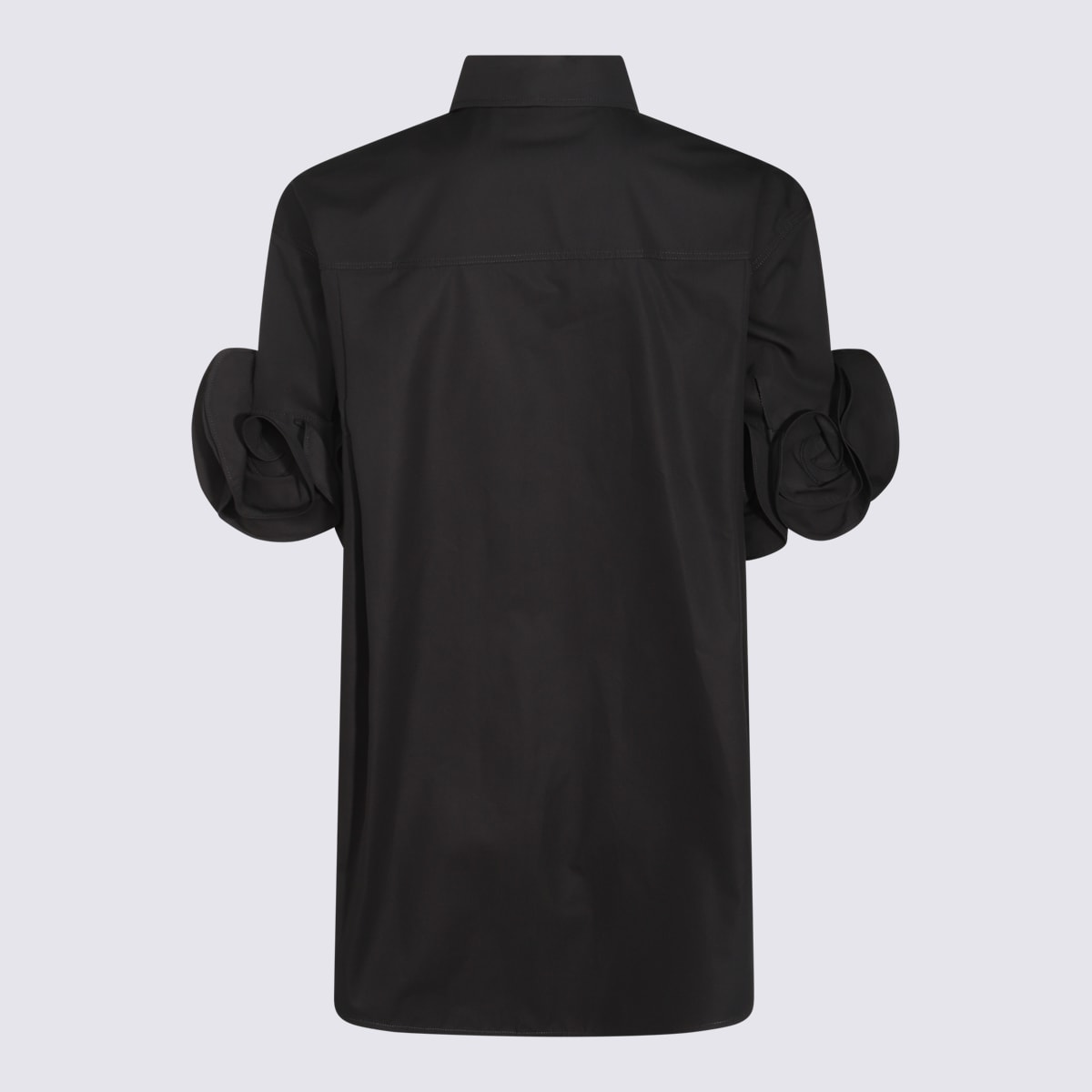 Shop Valentino Black Cotton Shirt