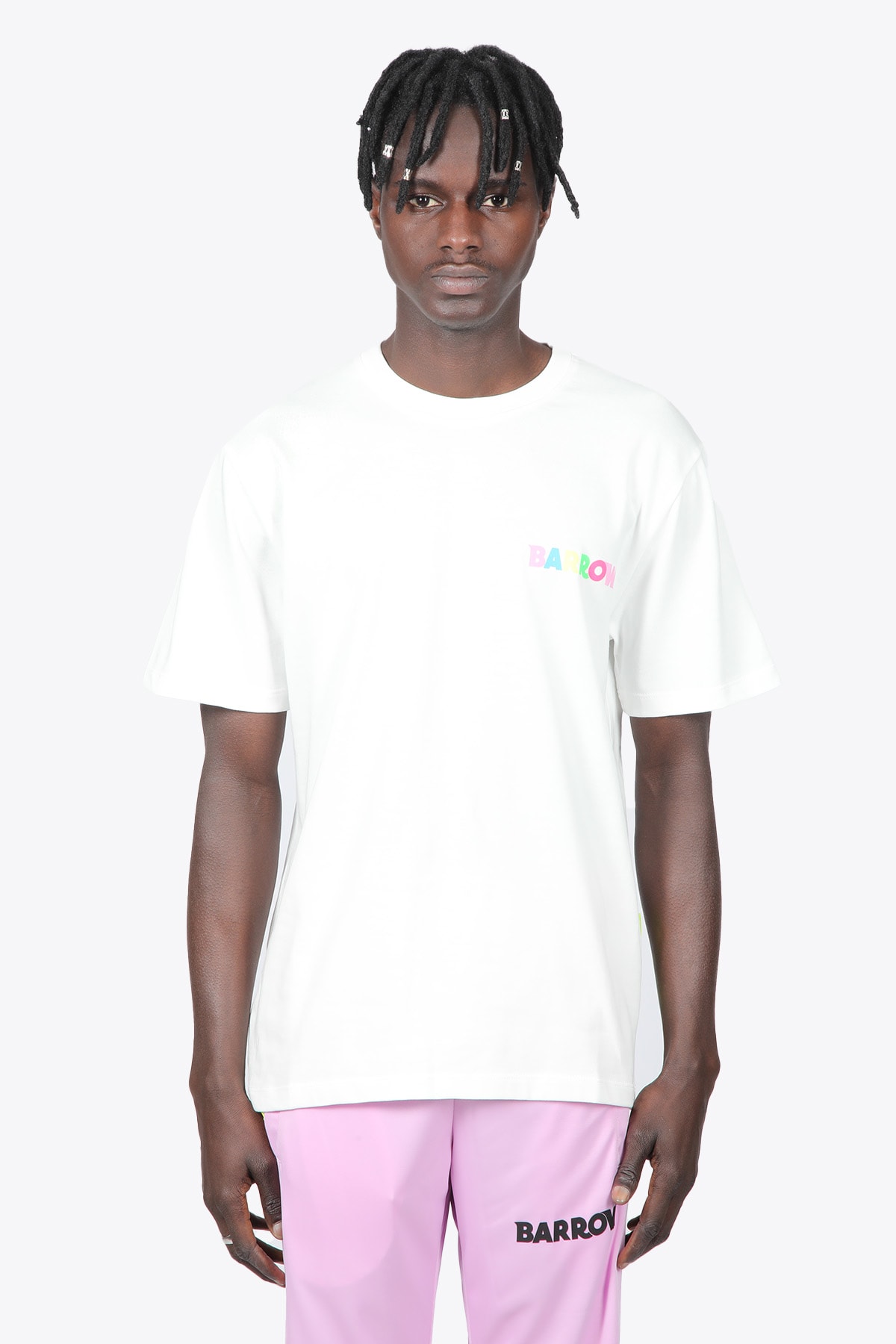 Barrow T-shirt Jersey Unisex White t-shirt with multicolor logo