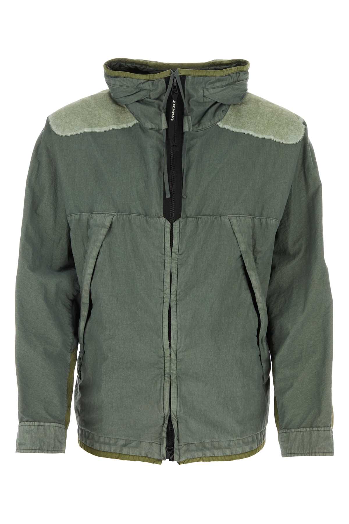 Shop C.p. Company Green Cotton Blend Jacket In Agavegreen