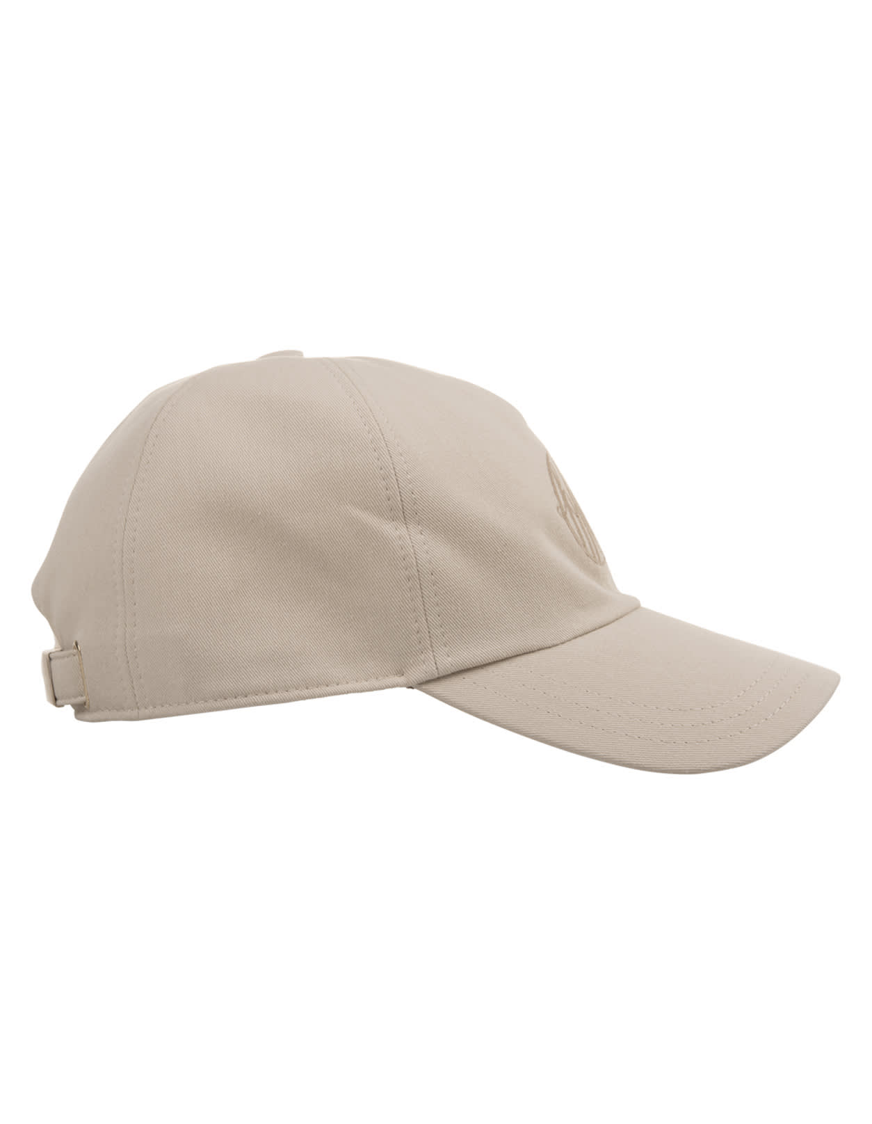 Shop Chloé Cement Beige Baseball Hat With Embroidered Logo In Brown