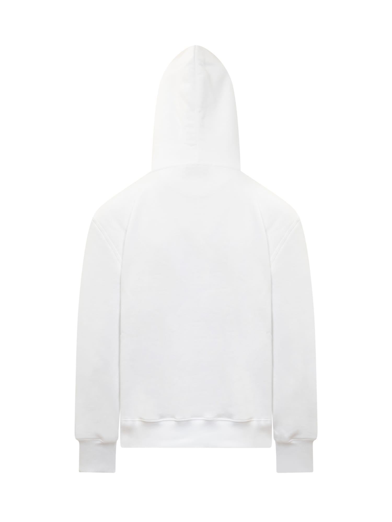 Shop Lanvin Hoodie With Logo In Optic White