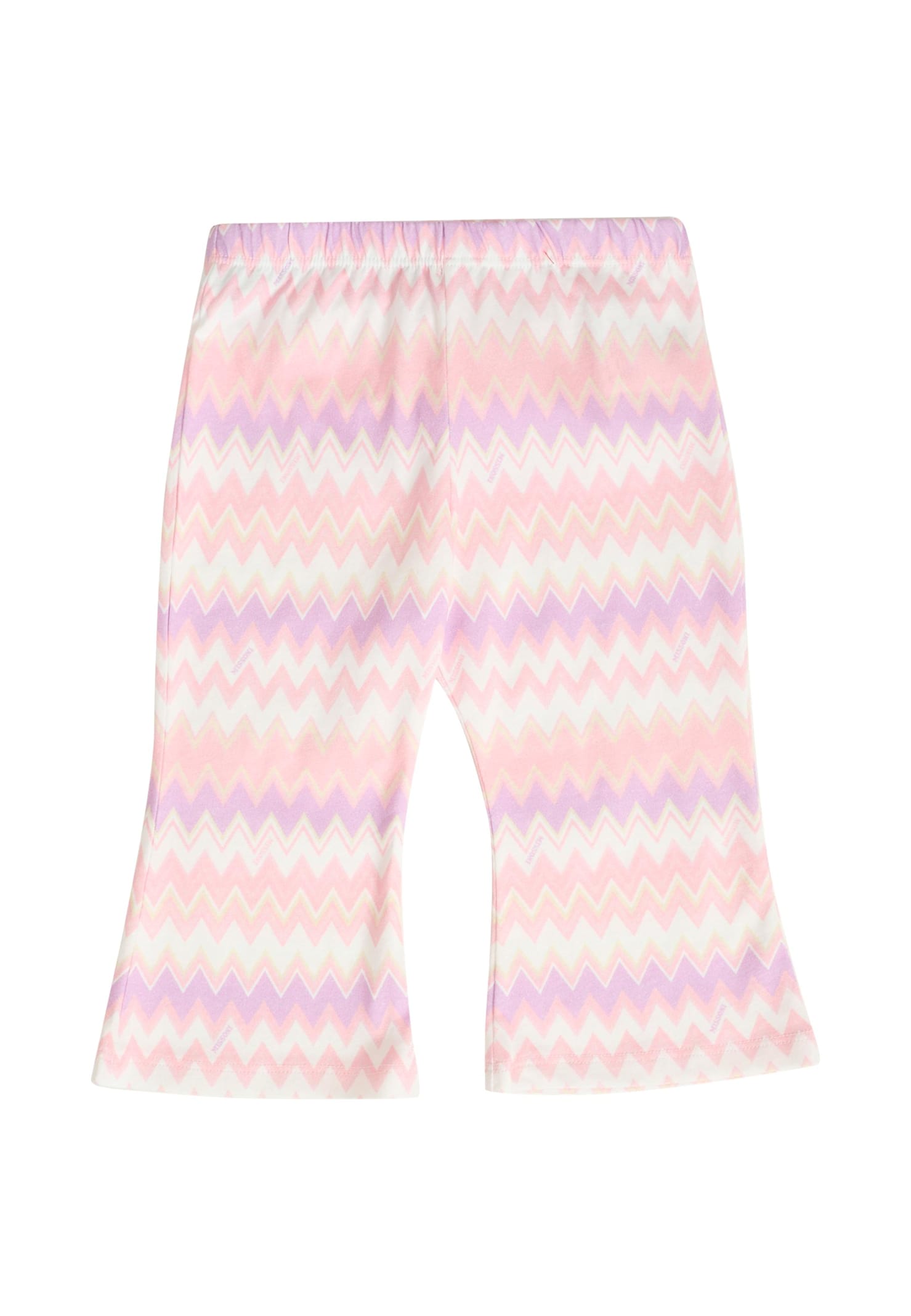 Missoni Pink Leggings For Baby Girl With Chevron Pattern In Multi