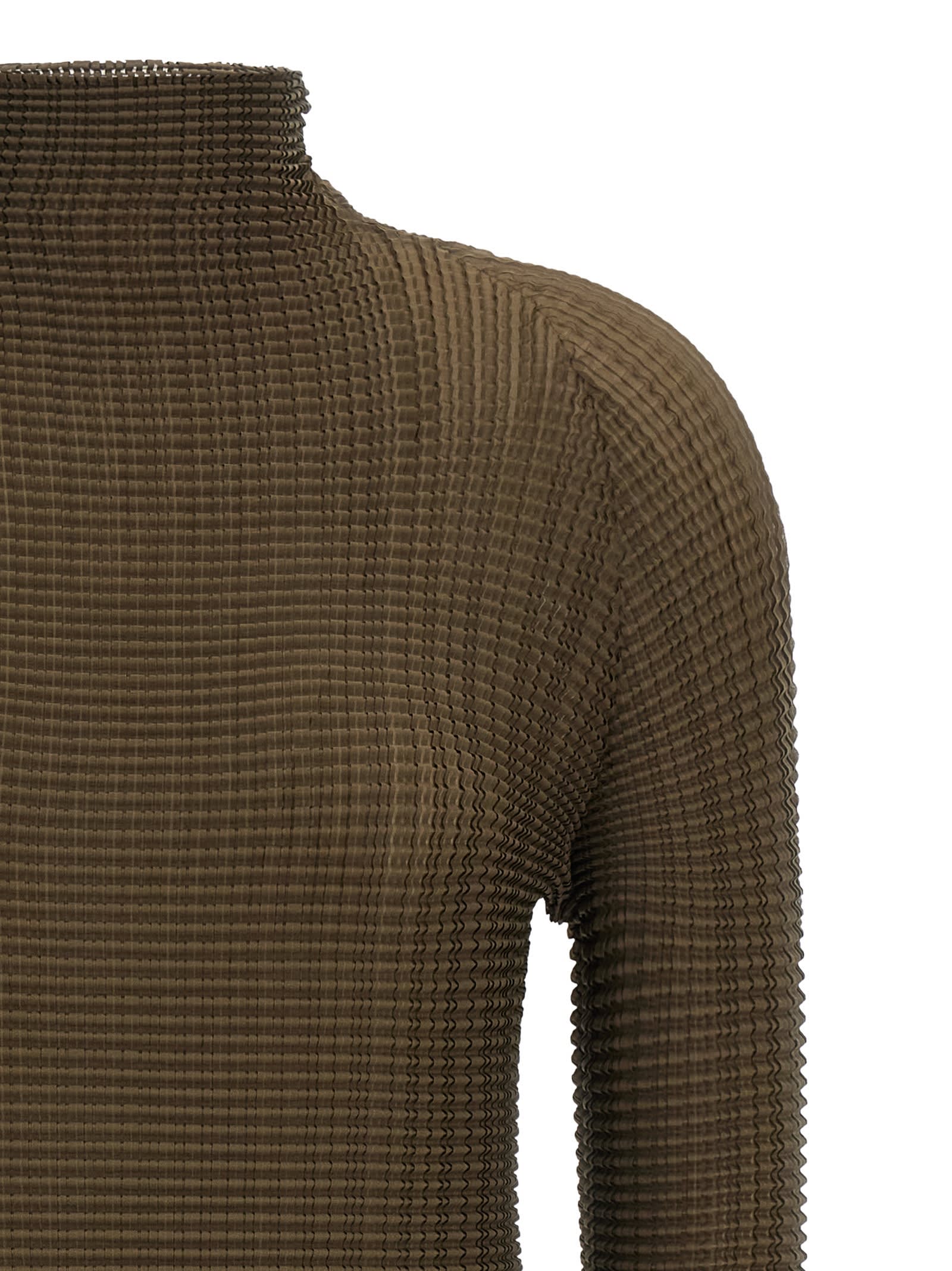 Issey Miyake Wooly Pleats-58 Shirt And Blouse Green In Green