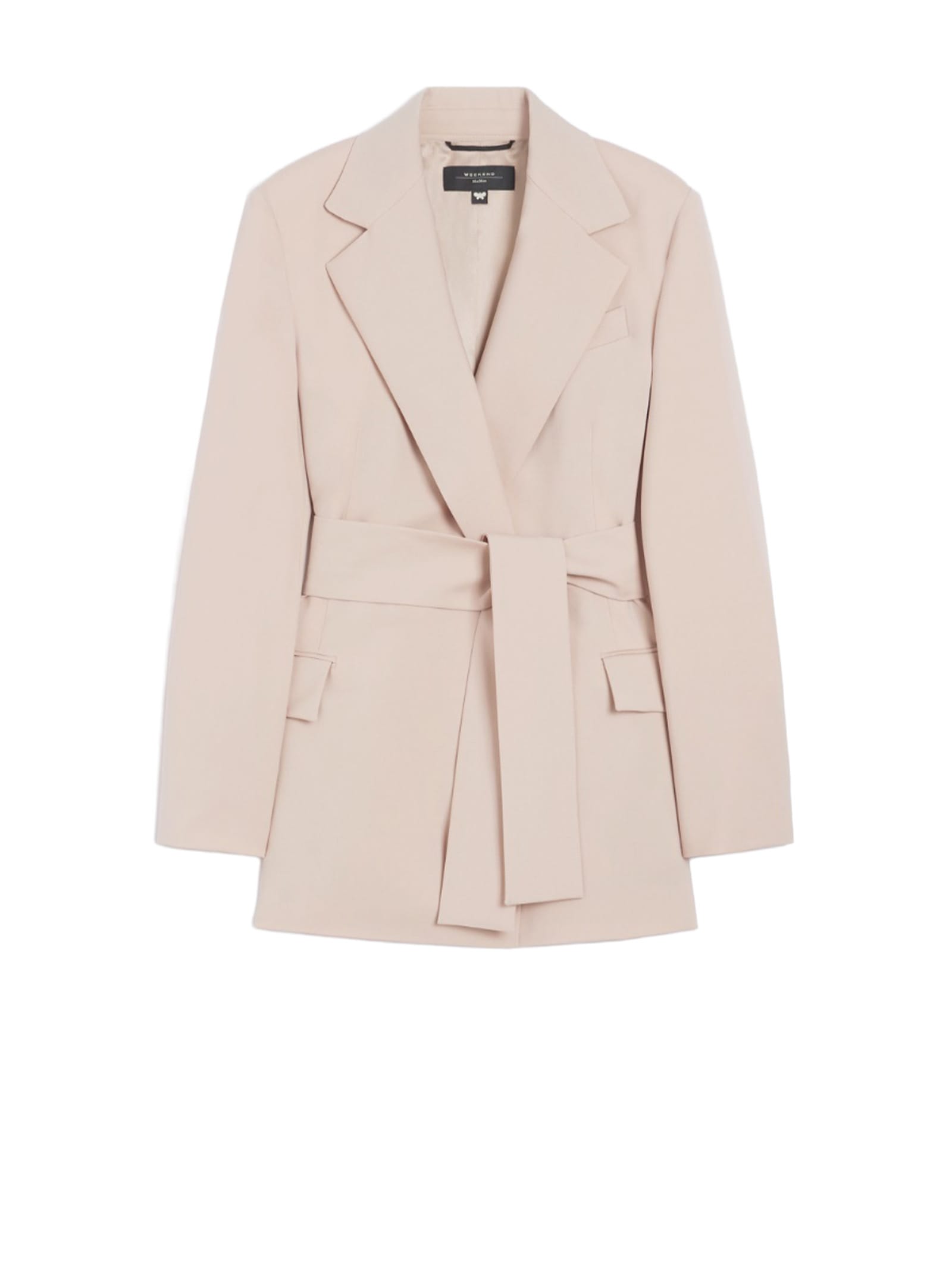 Weekend Max Mara Max Mara Weekend Wool Jacket With Belt In White
