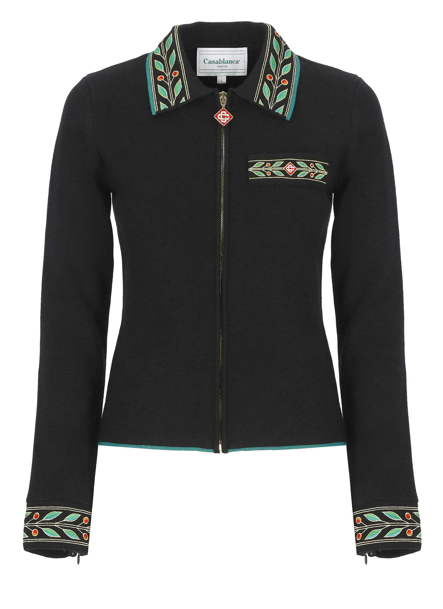 Shop Casablanca Laurel Jacket In Black