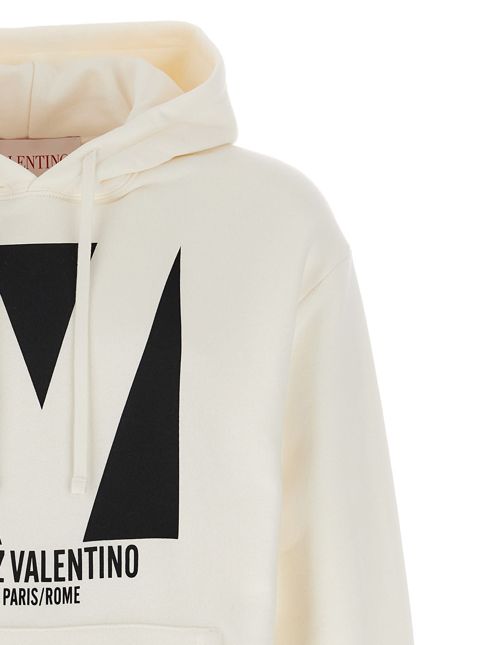 Valentino Garavani White Cotton Sweatshirt In Neutral