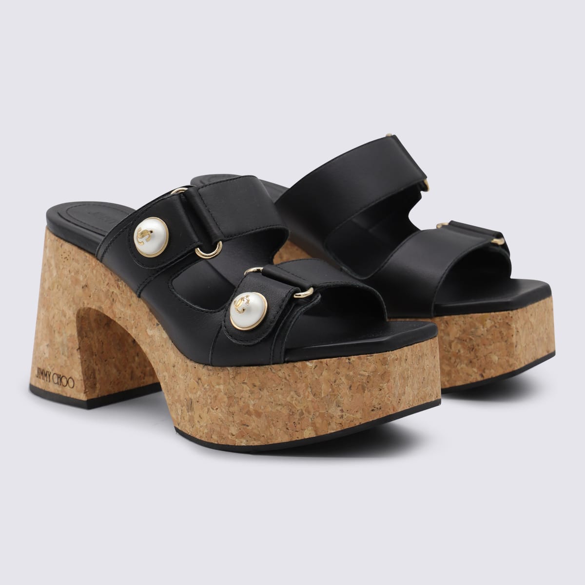 Jimmy Choo Fayence 95 Platform Sandals In Black