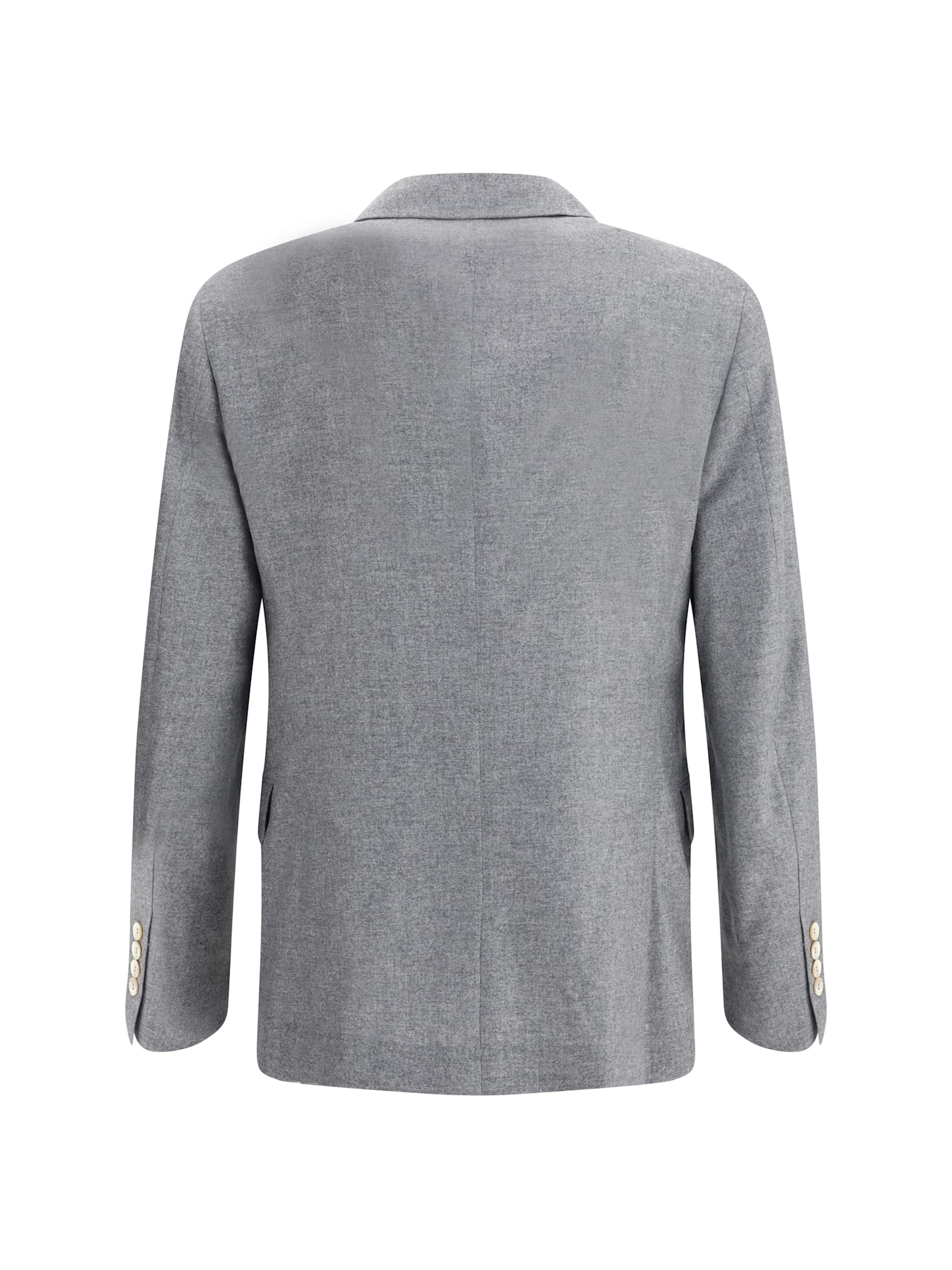 Brunello Cucinelli Men Cashmere And Silk Flannel Blazer In Multi