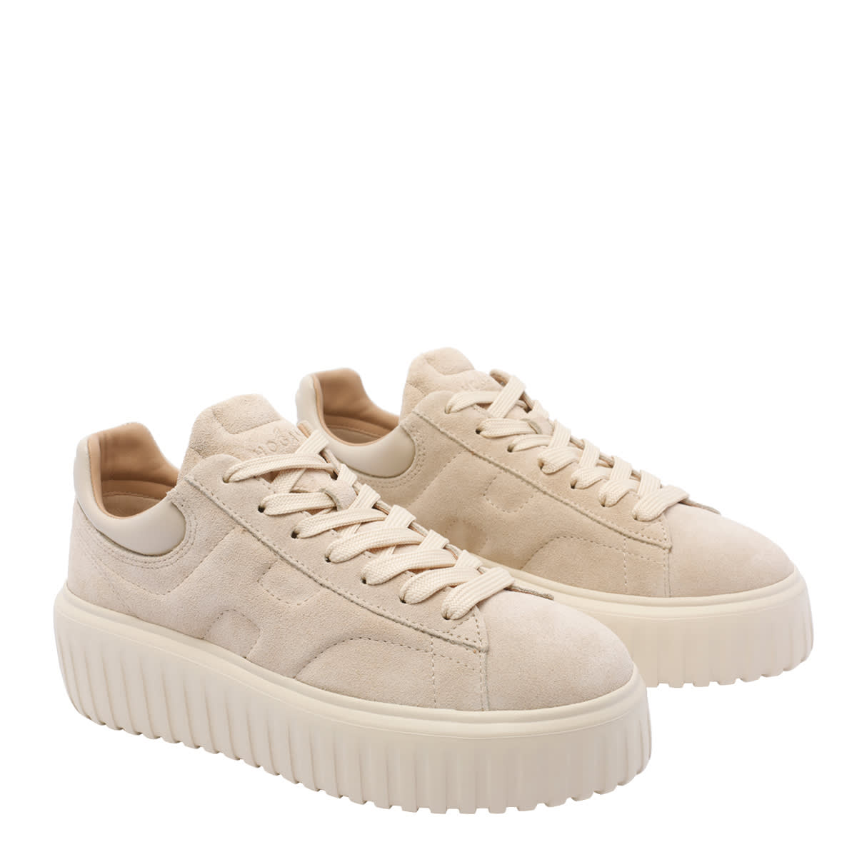 Hogan H-stripes Sneakers In Neutral