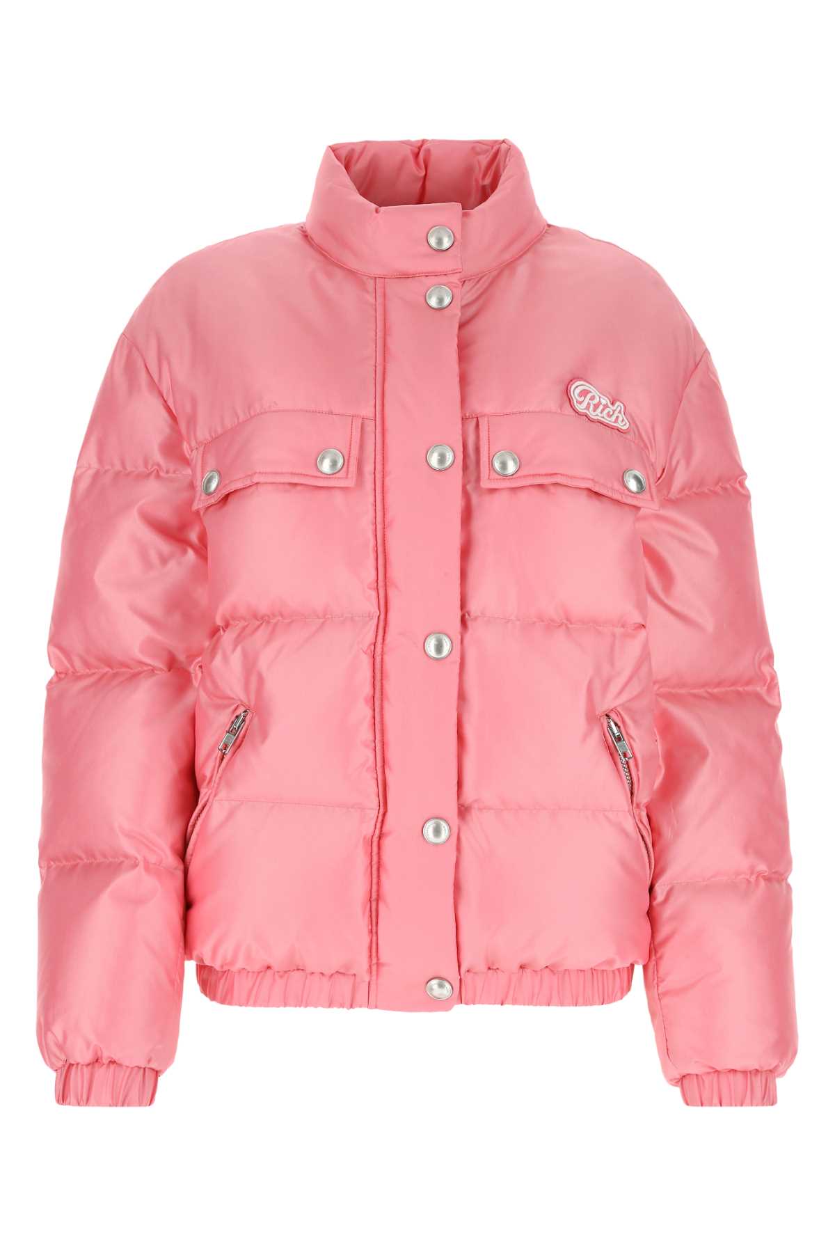 Pink Nylon Blend Down Jacket