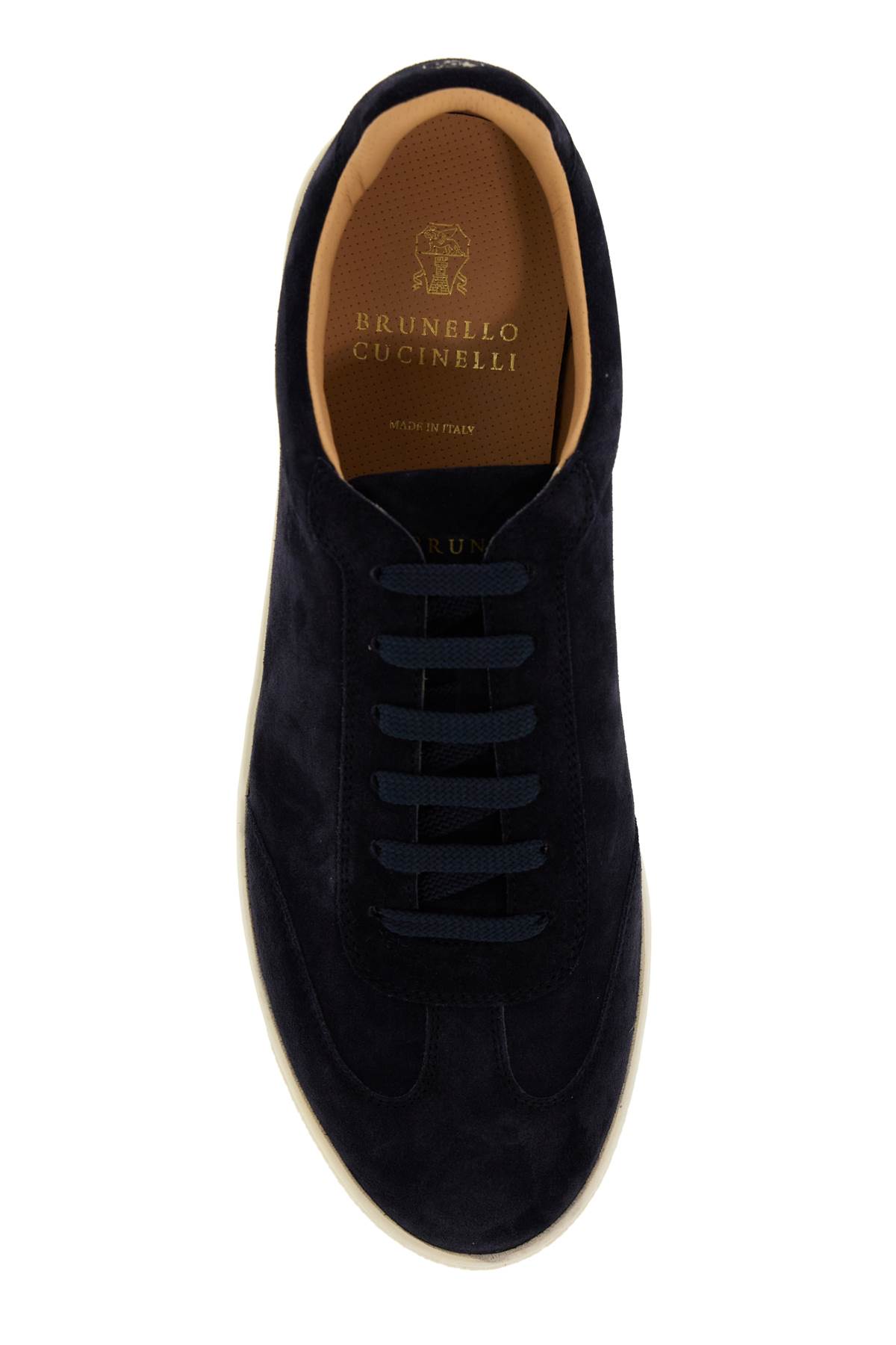 Shop Brunello Cucinelli Suede Sneakers In Six In Profondo (blue)