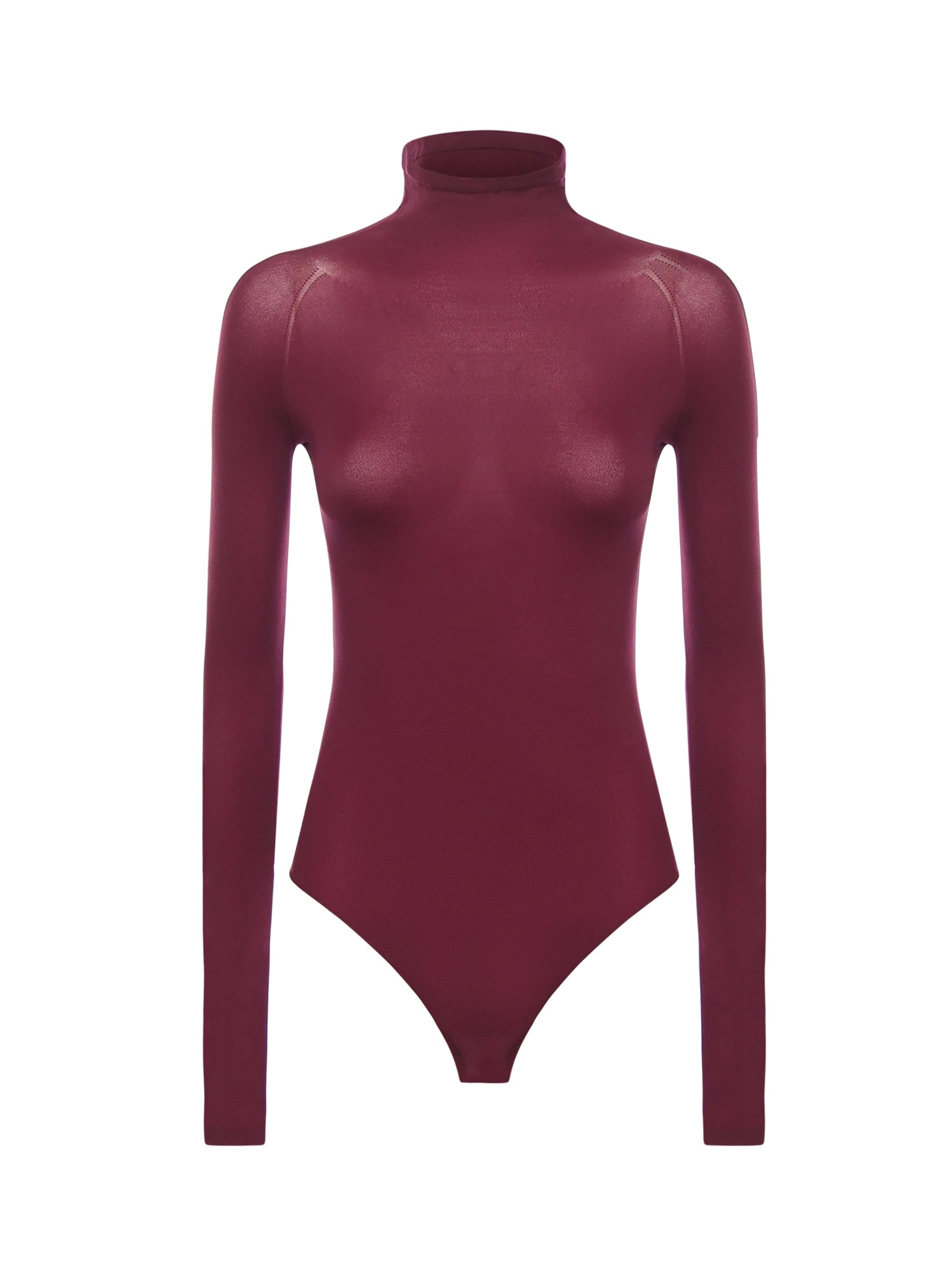 Alaïa High-neck Second Skin Bodysuit In Purple