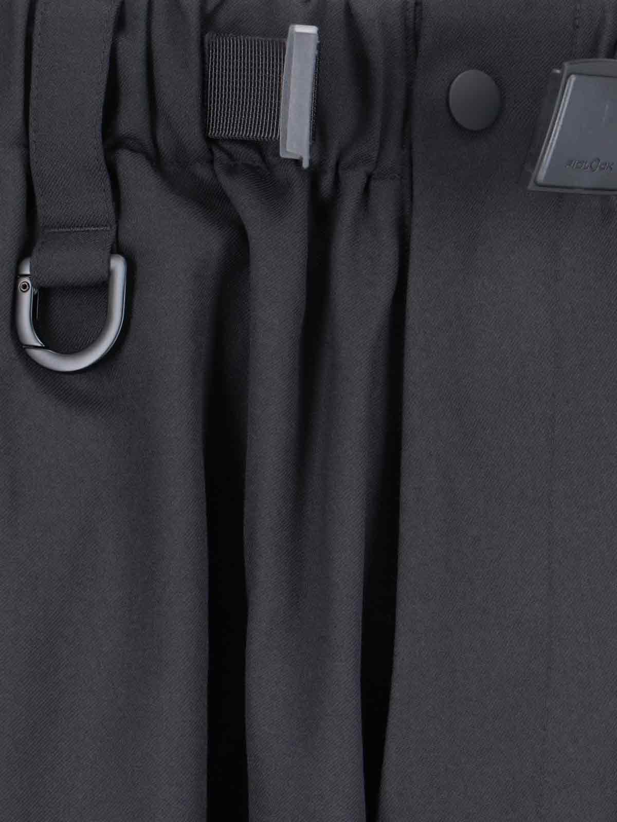 Shop Y-3 Wide Belted Pants In Black