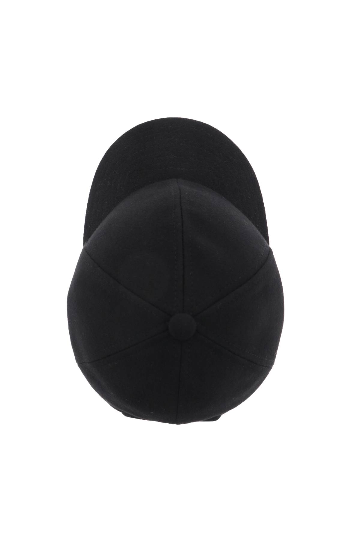Shop Courrèges Wool Baseball Cap In Black