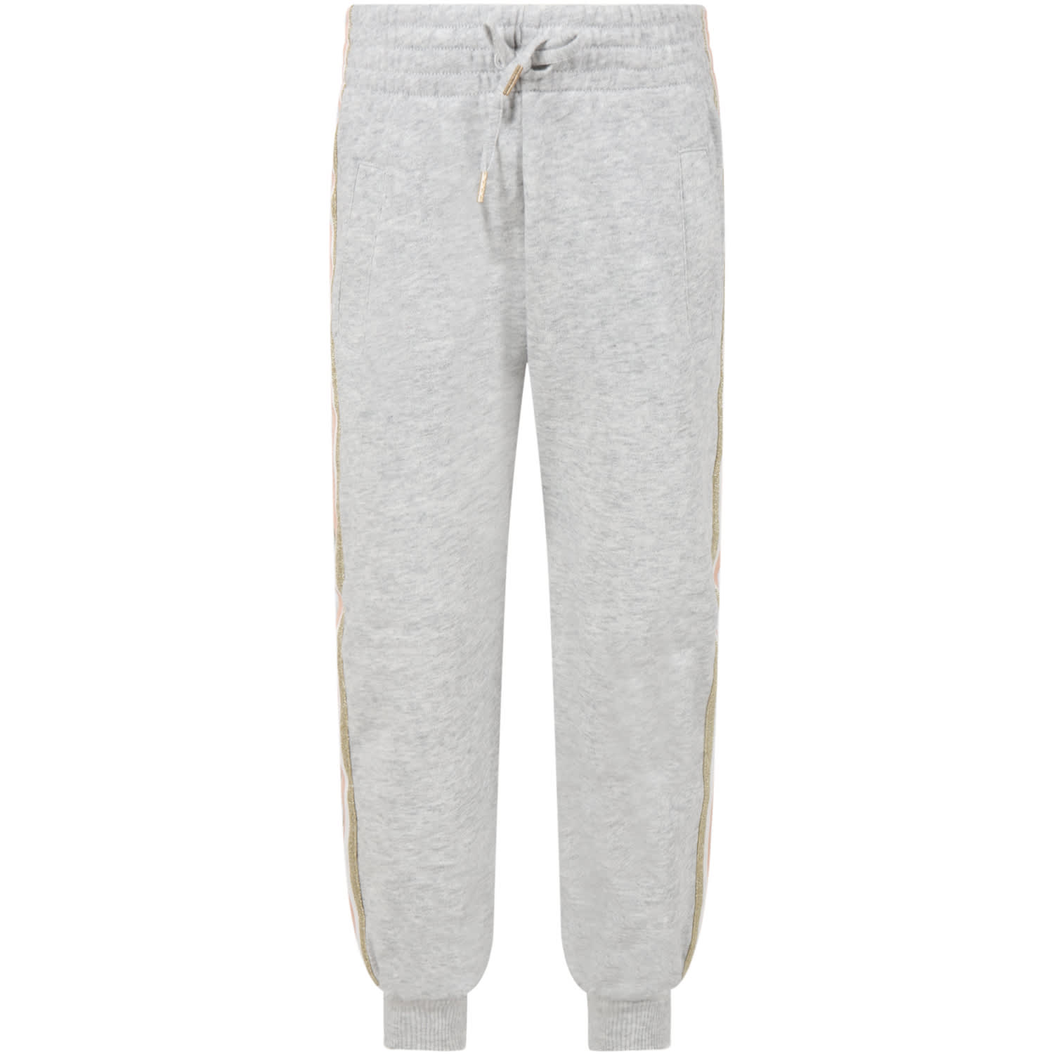 Chloé Kids' Grey Sweatpant For Girl With Logo