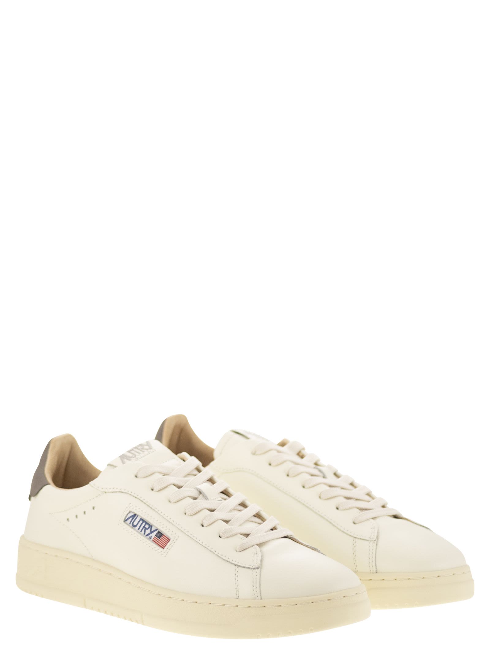 Autry Leather High-top Sneakers Perforated Toe In White
