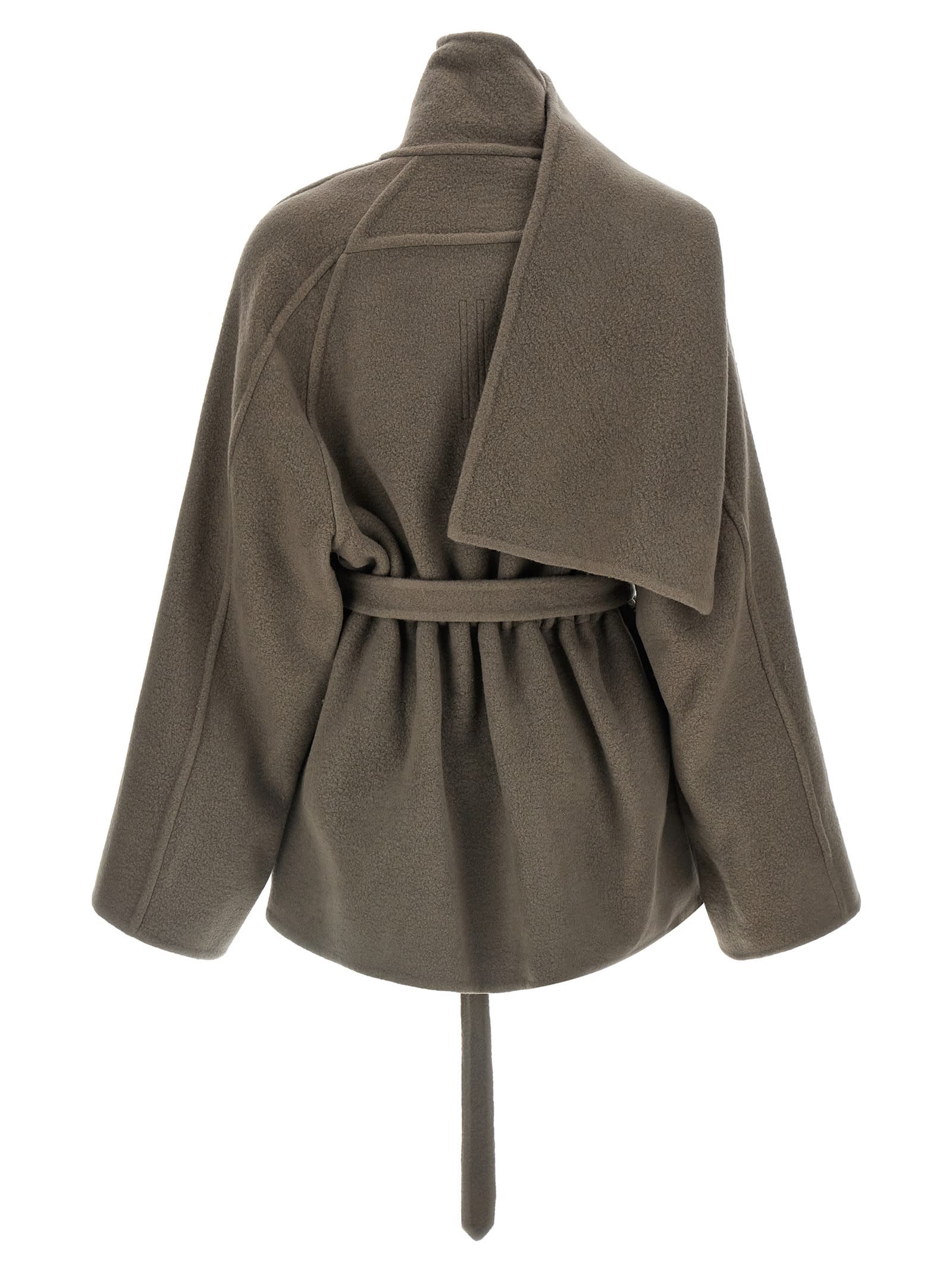 Rick Owens Woman Black Jackets In Brown