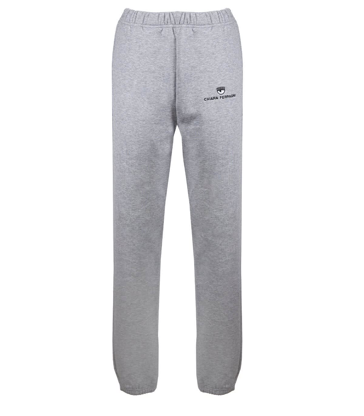 Chiara Ferragni Logo Basic Grey Sweatpants