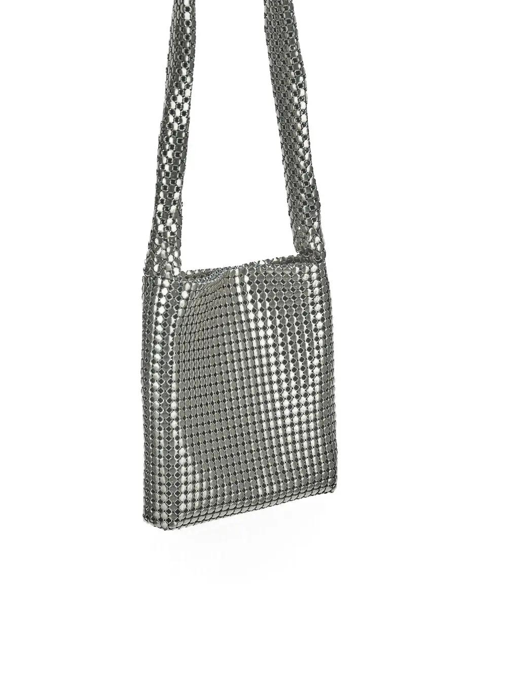 Shop Rabanne Pixel Bag In Silver