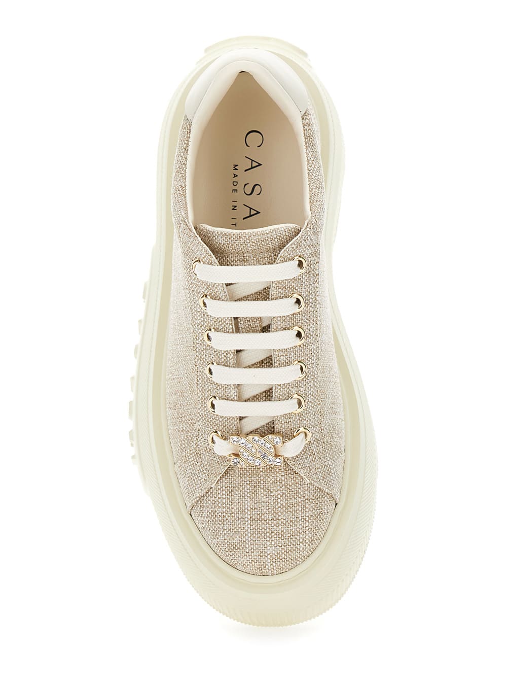Casadei Platform Sneakers With Textured Upper In Multi