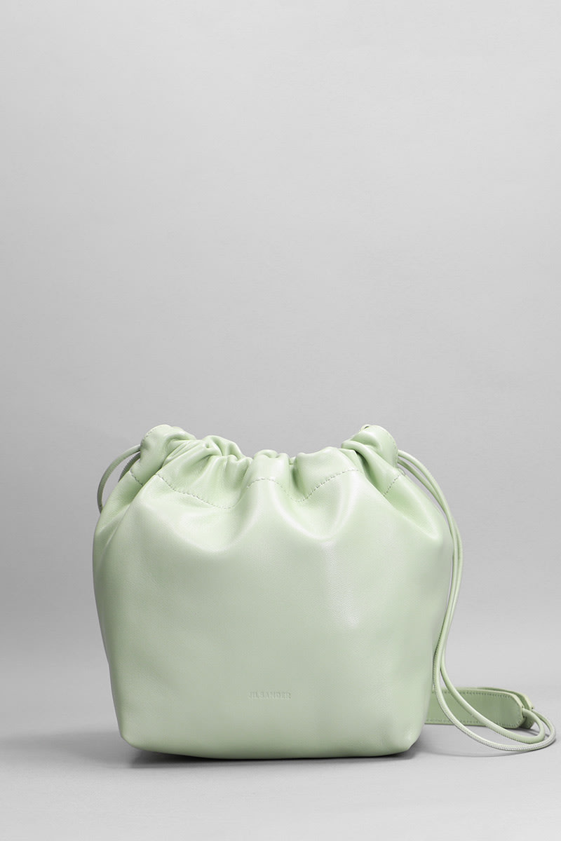 Jil Sander Dumpling Shoulder Bag In Green Leather