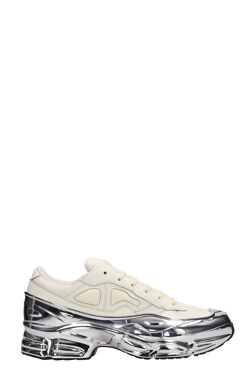 Adidas By Raf Simons White Leather Rs Ozweego Sneakers Adidas By Raf Simons White Leather Rs Ozweego Sneakers