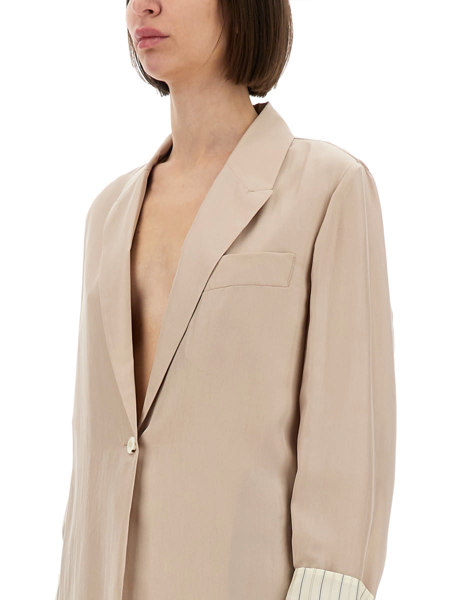 Alysi Silk Blazer In Pink