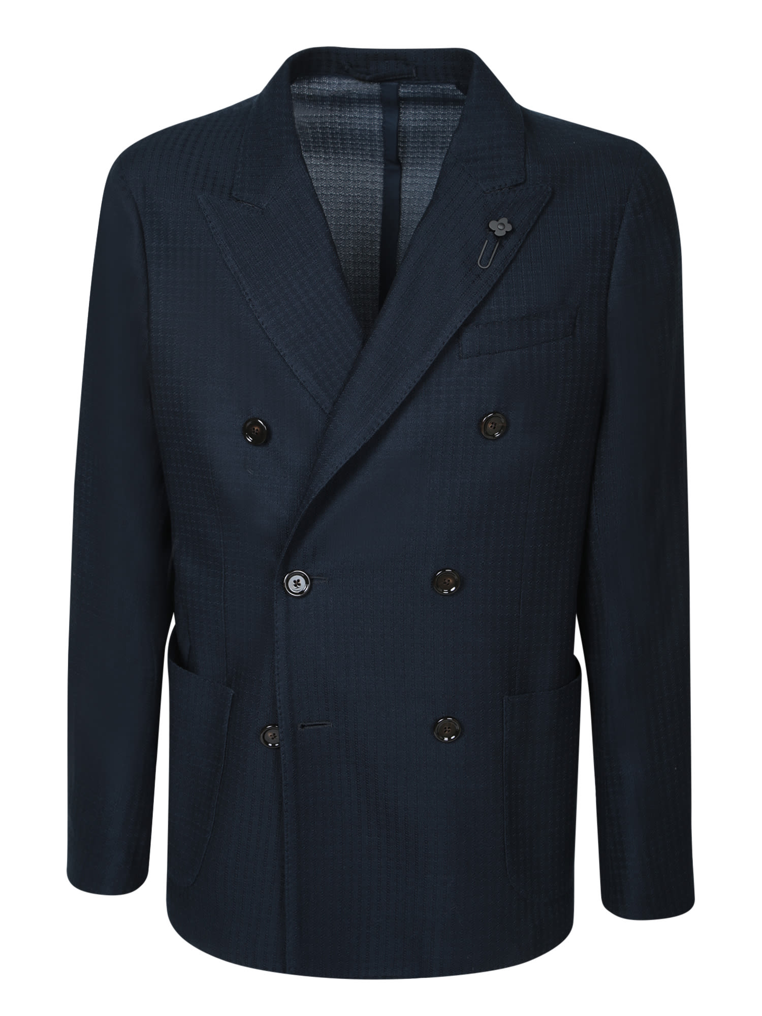 Lardini Wool-blend Jacket In Blue