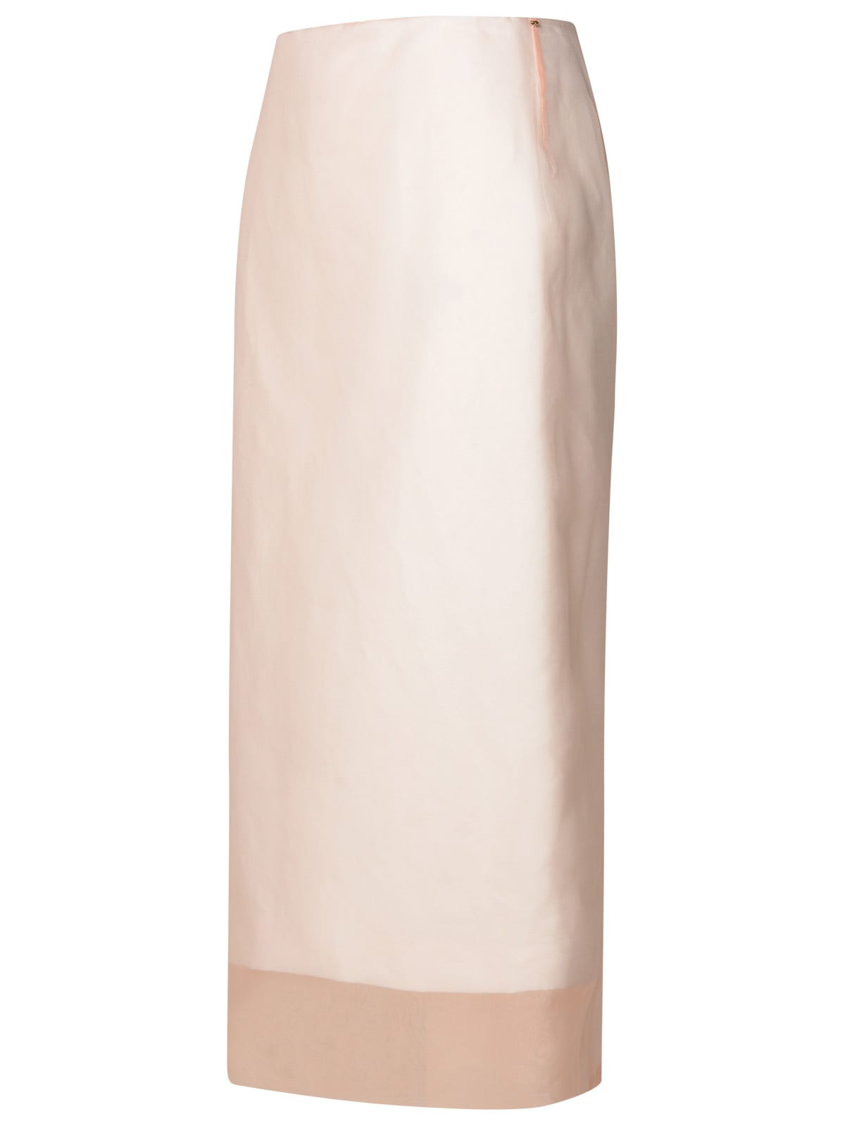 Shop Sportmax Aceti1234 White Silk Skirt