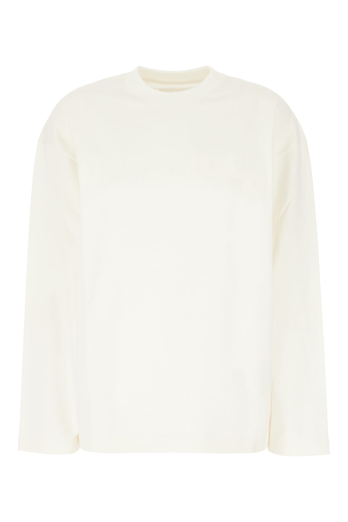 Shop Jil Sander Ivory Cotton Oversize T-shirt In Porcelain