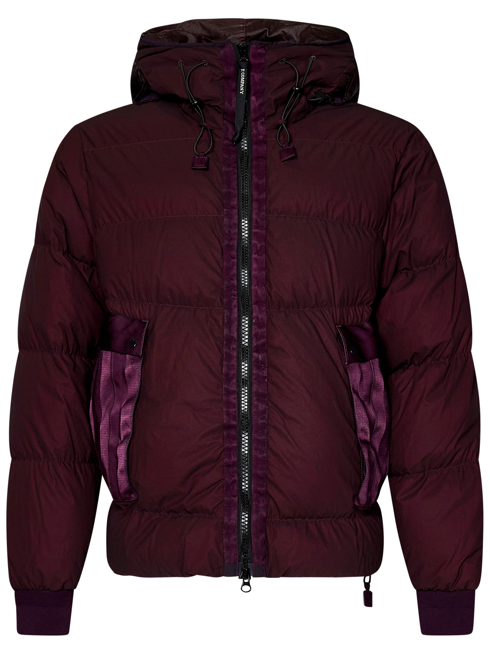 Shop C.p. Company Bi-tm Goggle Down Jacket In Bordeaux