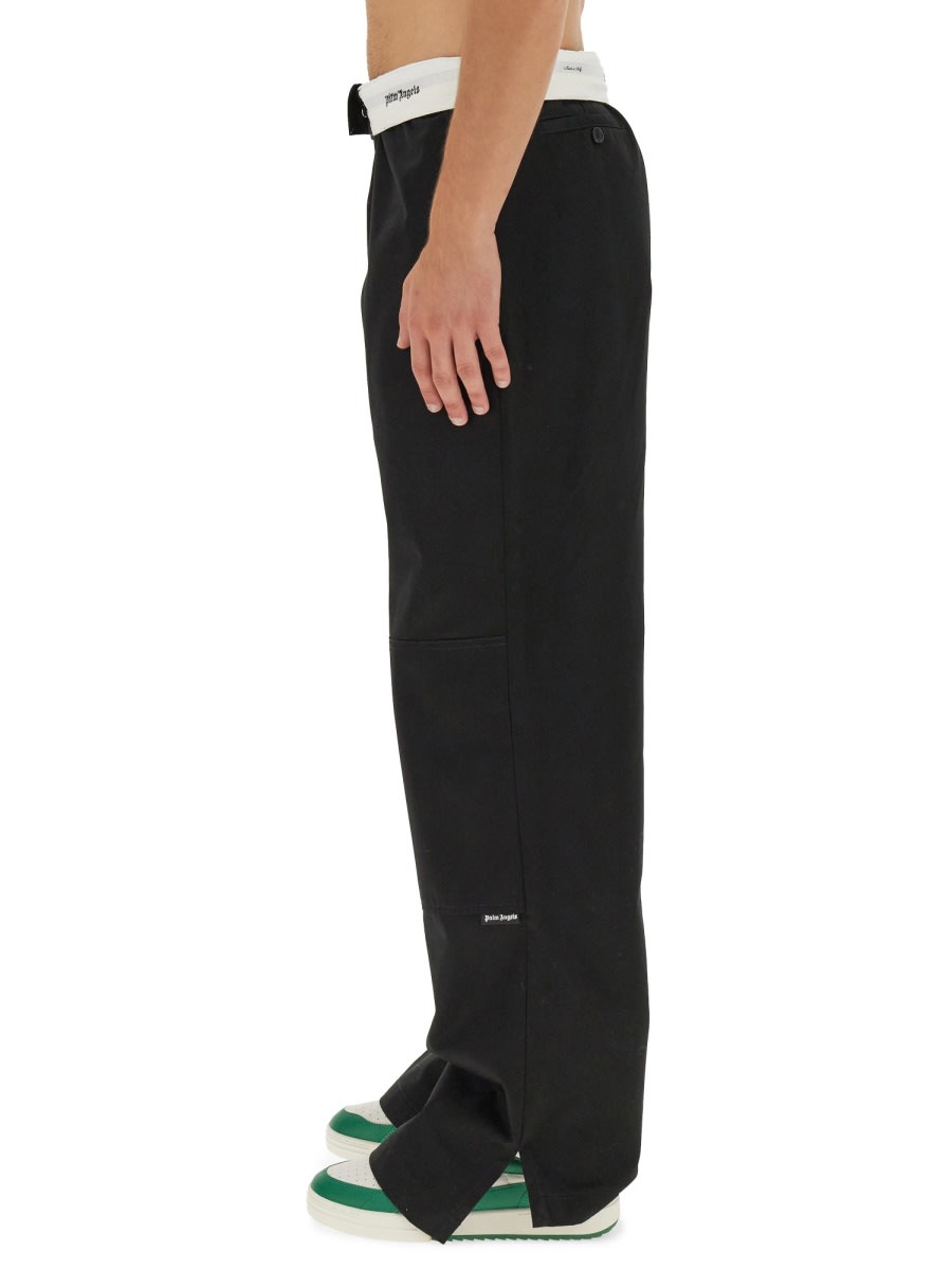 Shop Palm Angels Chino Pants In Black