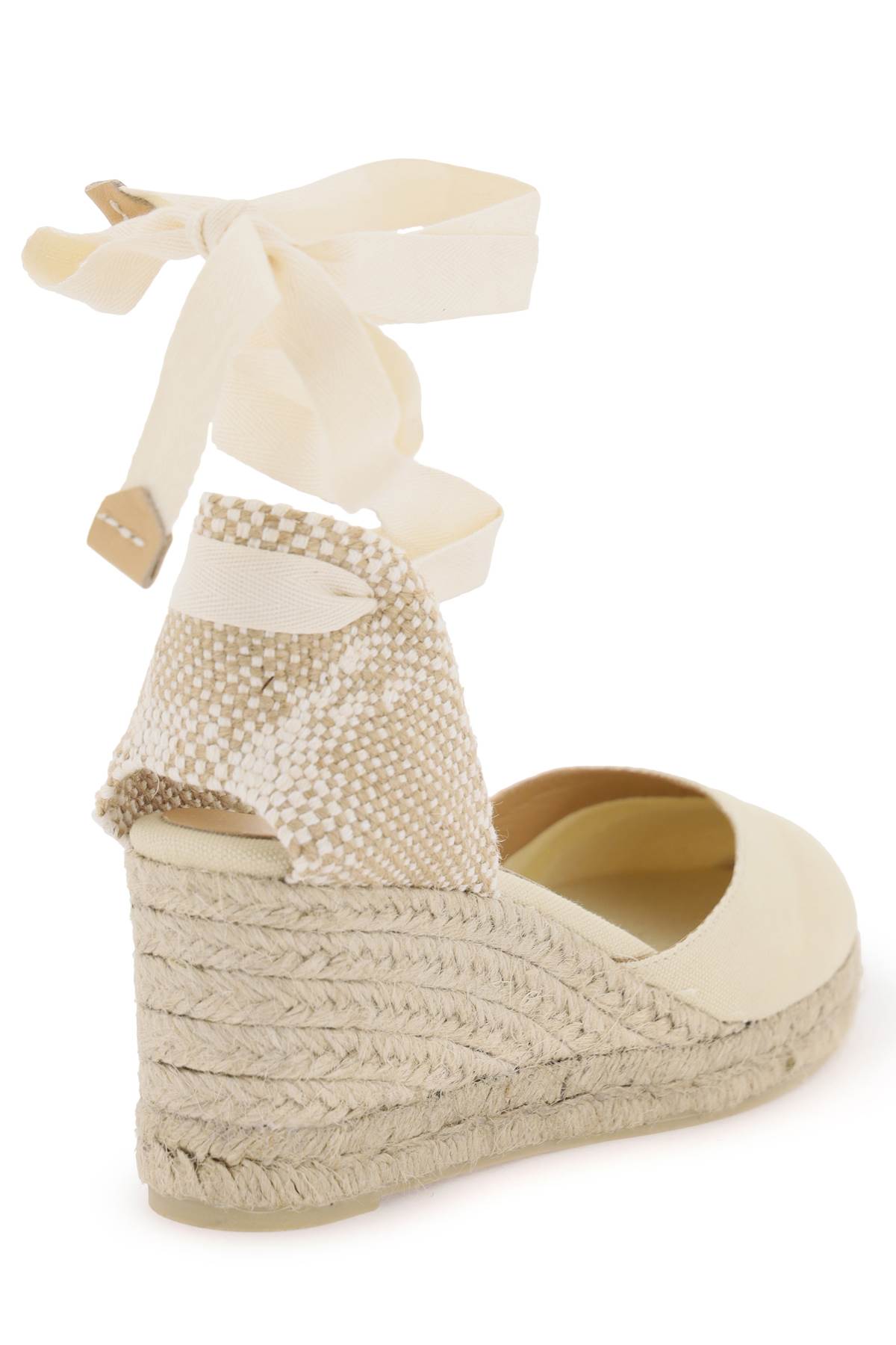 Castaã±er Carina Wedge Sandals In Neutral