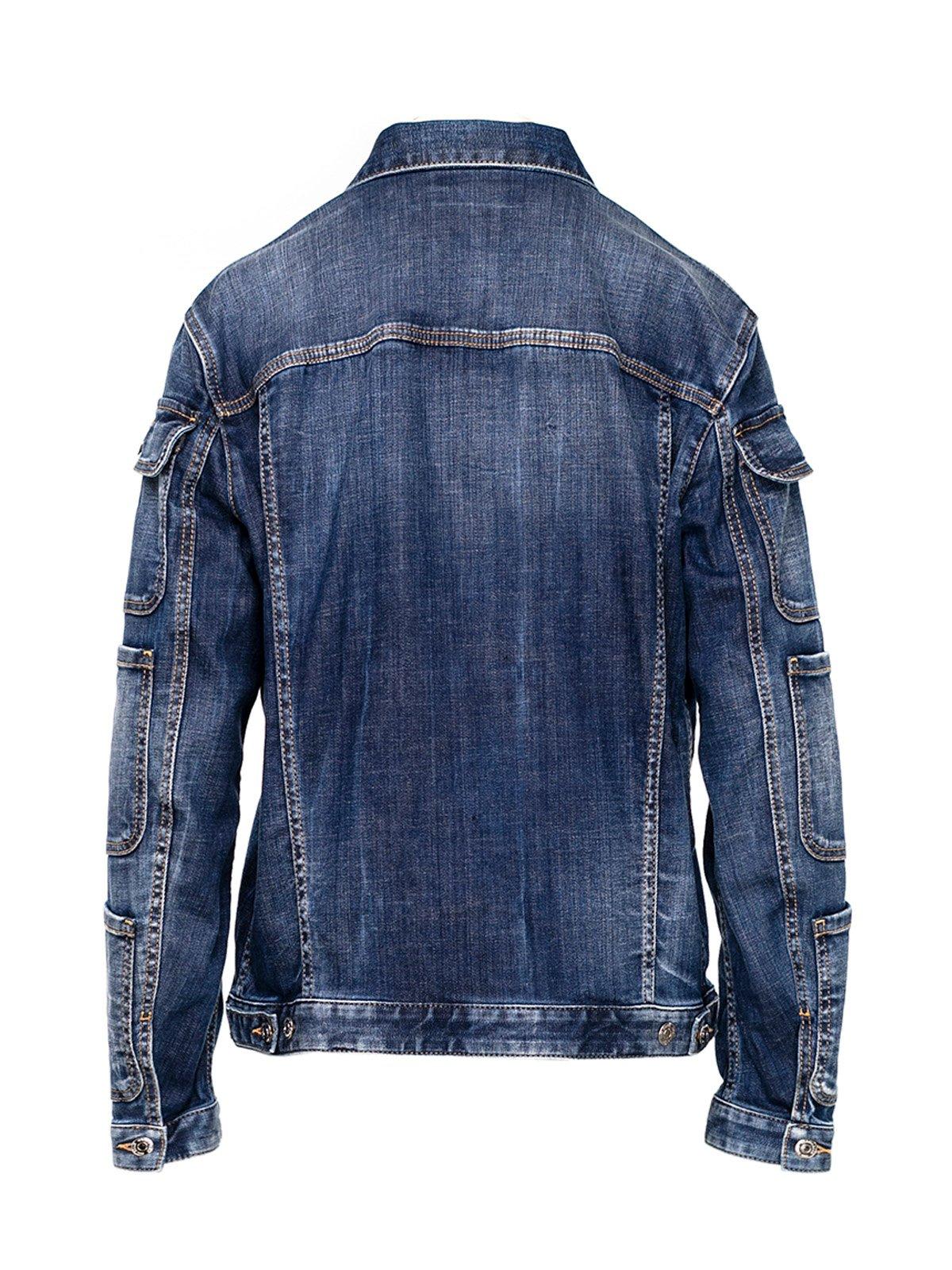 Shop Dsquared2 Pocket-detailed Buttoned Denim Jacket In Blue