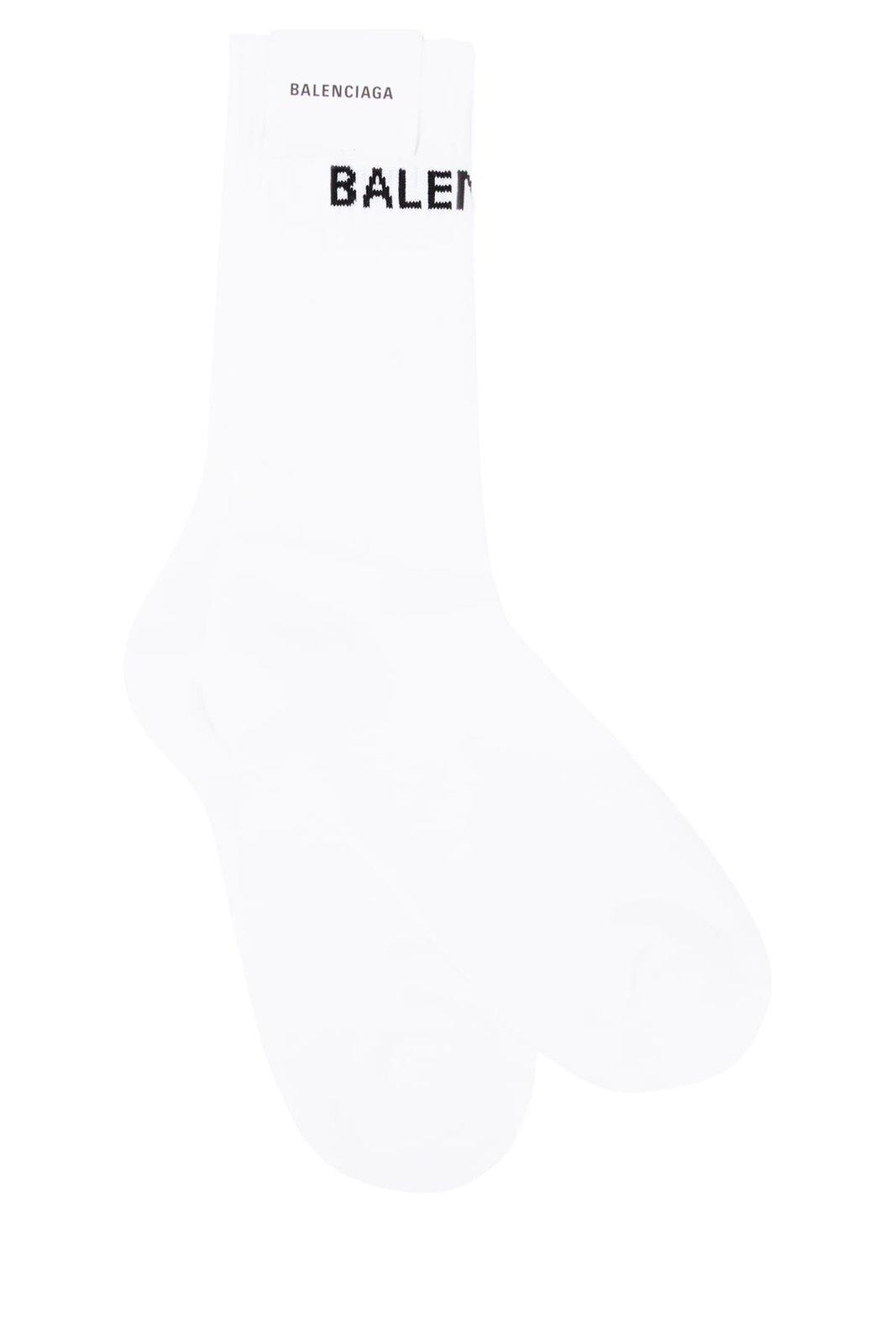 Balenciaga Logo Intarsia Socks