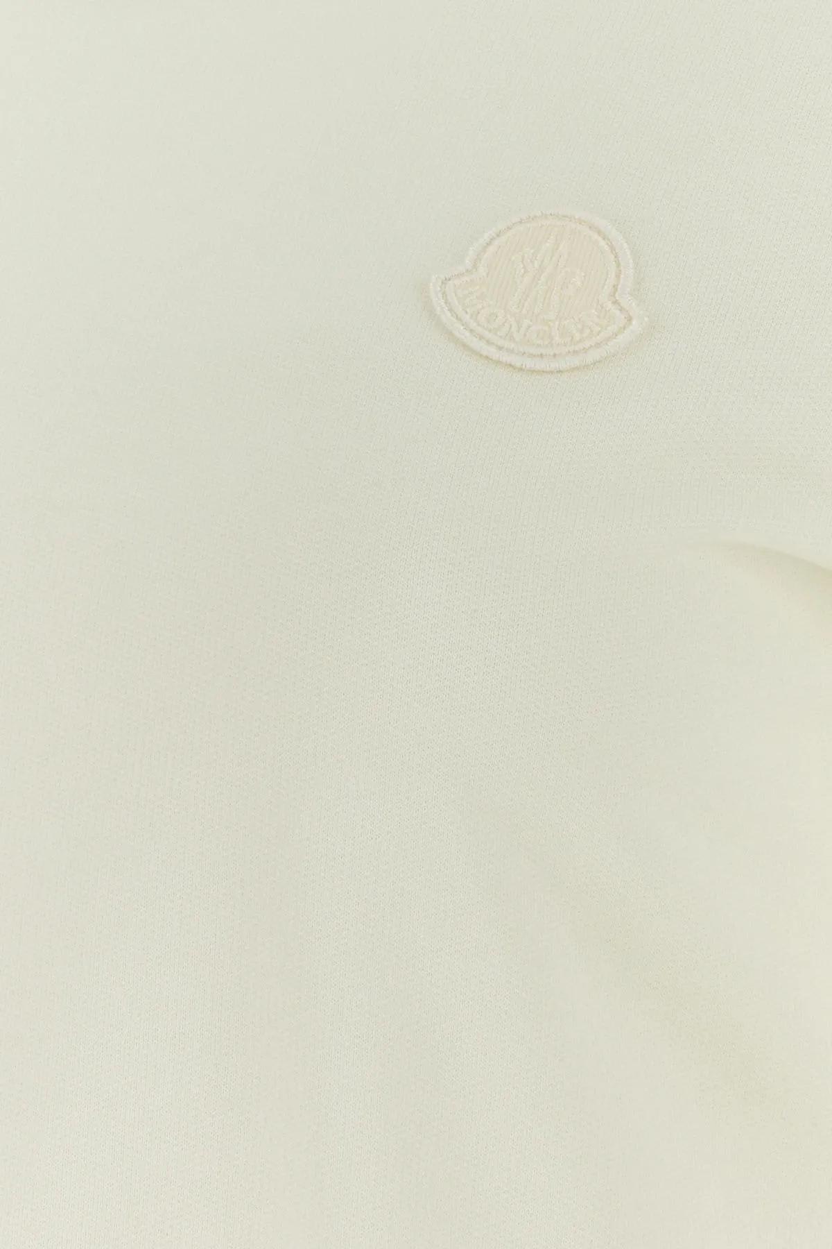 Shop Moncler Ivory Cotton Mni Dress In White