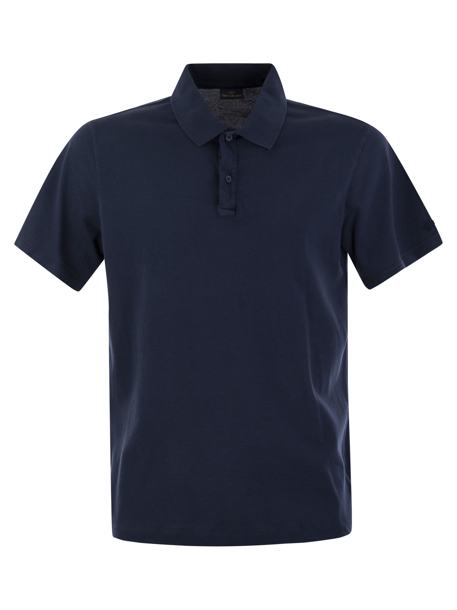 Paul&amp;shark Garment-dyed Pique Cotton Polo Shirt In Blue