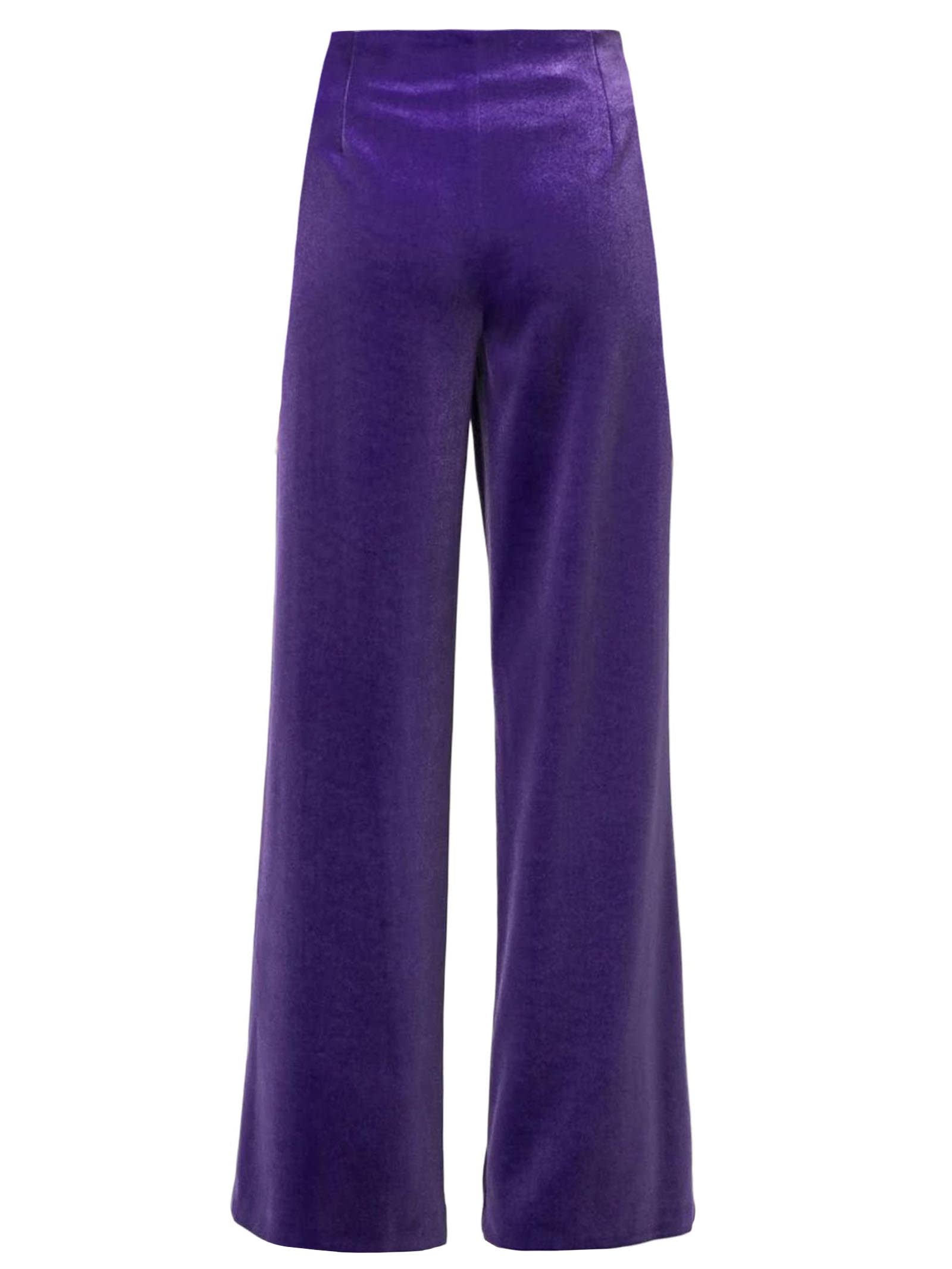 Shop Philosophy Di Lorenzo Serafini Wide Trousers In Stretch Velvet