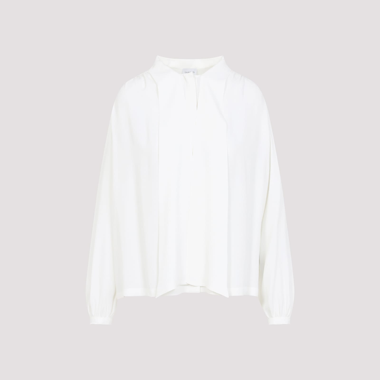 Giambattista Valli Long-sleeved Blouse In Silk Blend In White
