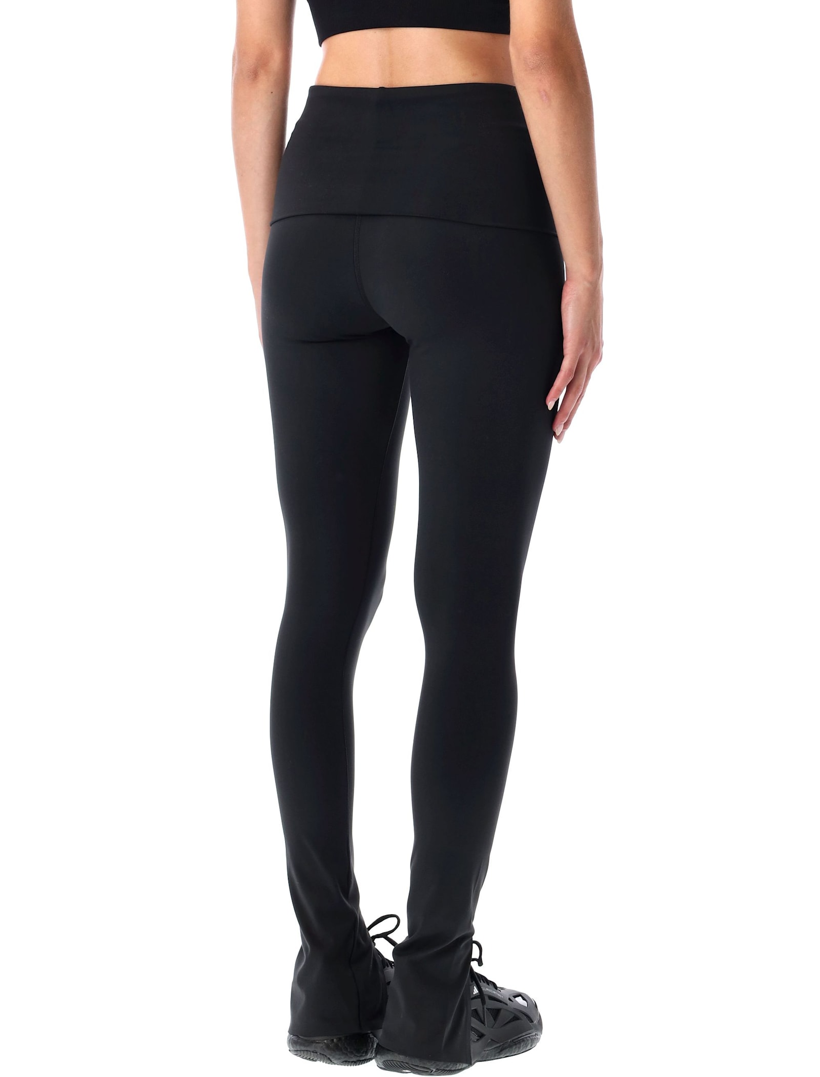 Adidas By Stella Mccartney Truestrength Logo-jacquard Recycled Stretch-jersey Leggings In Black