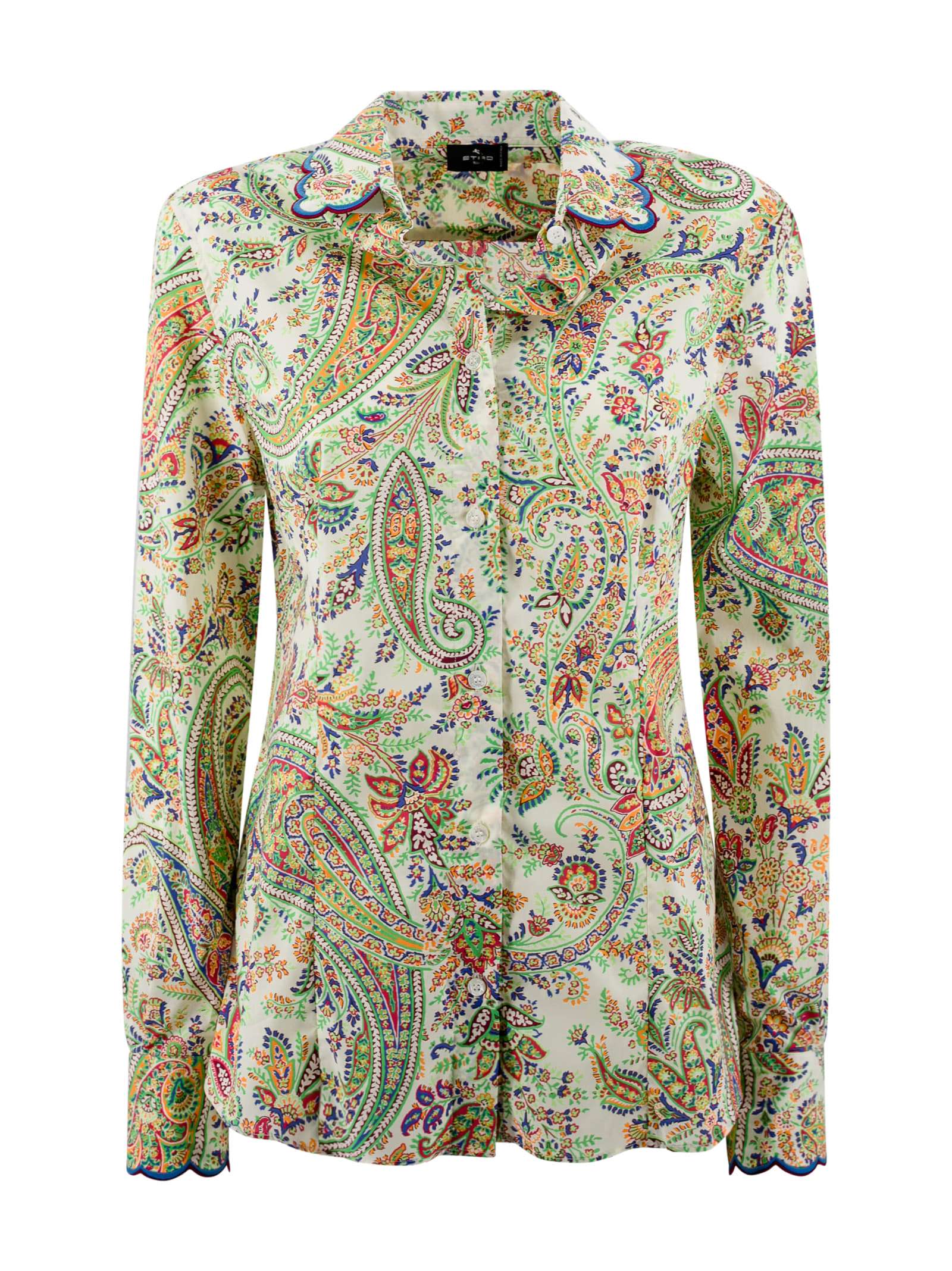 Shop Etro Slim Shirt With Print