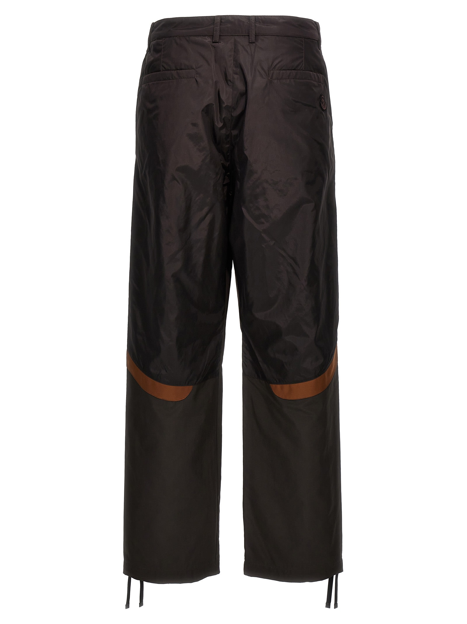 Shop Moncler Nylon Pants In Brown