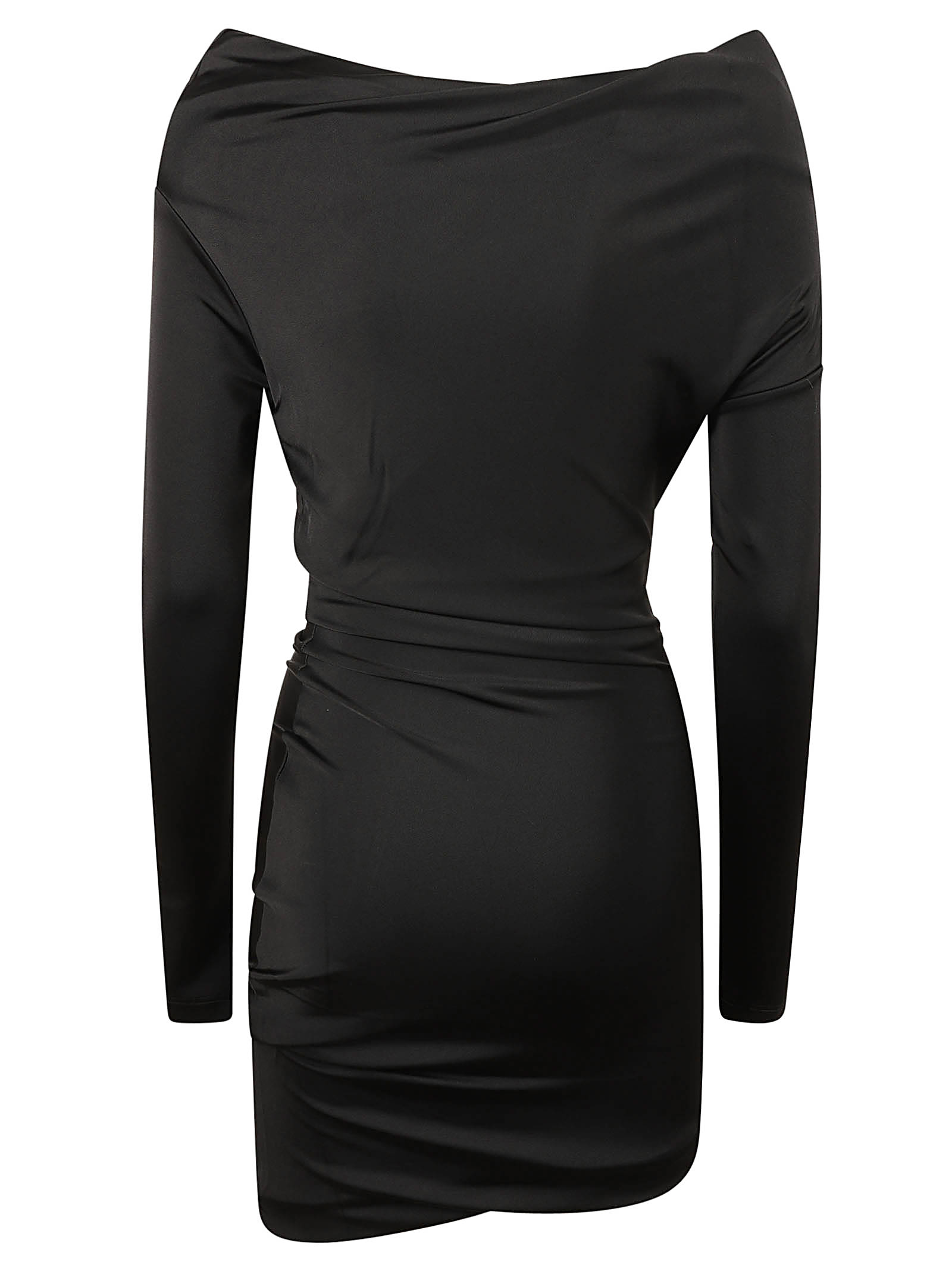 Shop Alexander Mcqueen Wrap Short Dress In Black