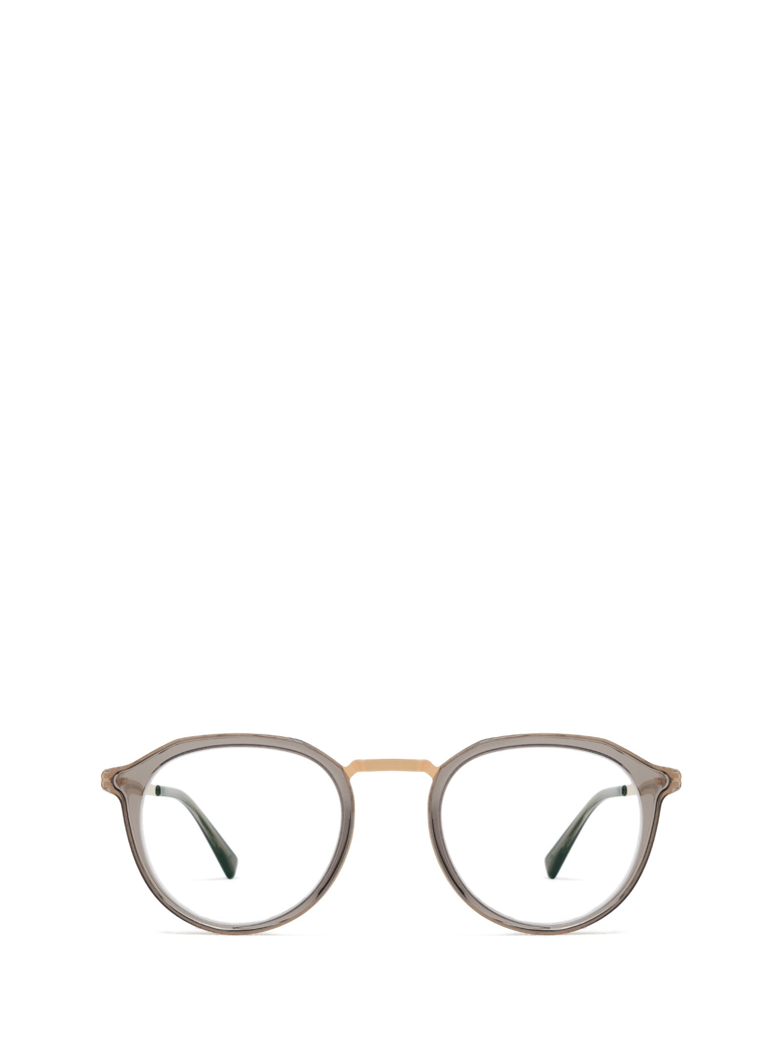 Shop Mykita Paulson A83-champagne Gold/clear Ash Glasses