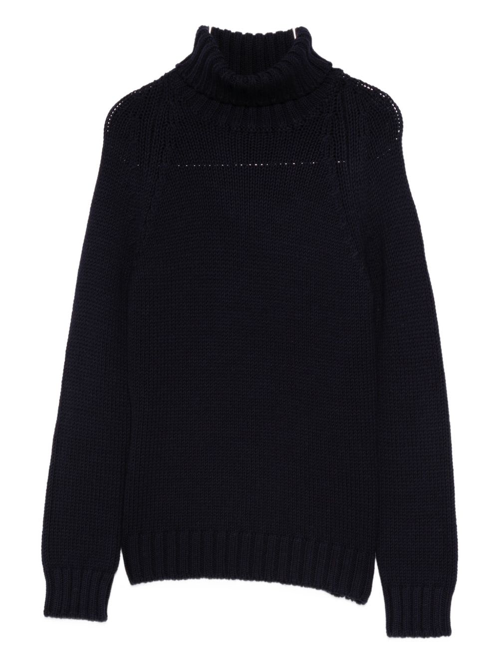 Base Wool Turtle-neck Jumper In Blue