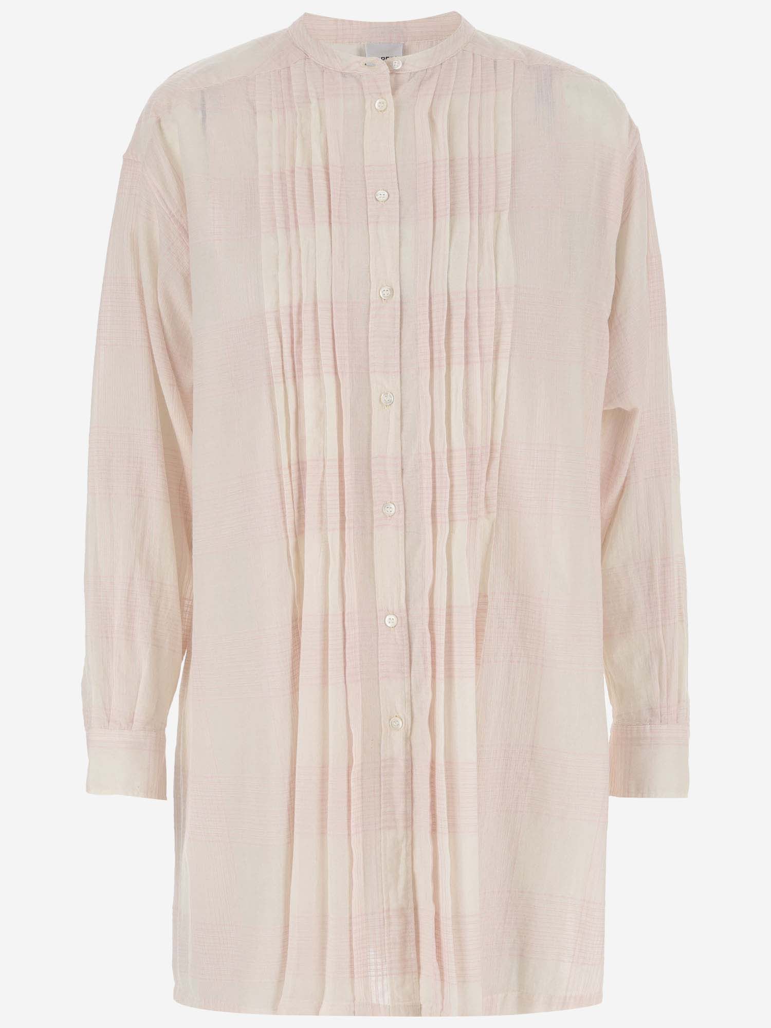 Shop Aspesi Long Cotton Shirt In Pink